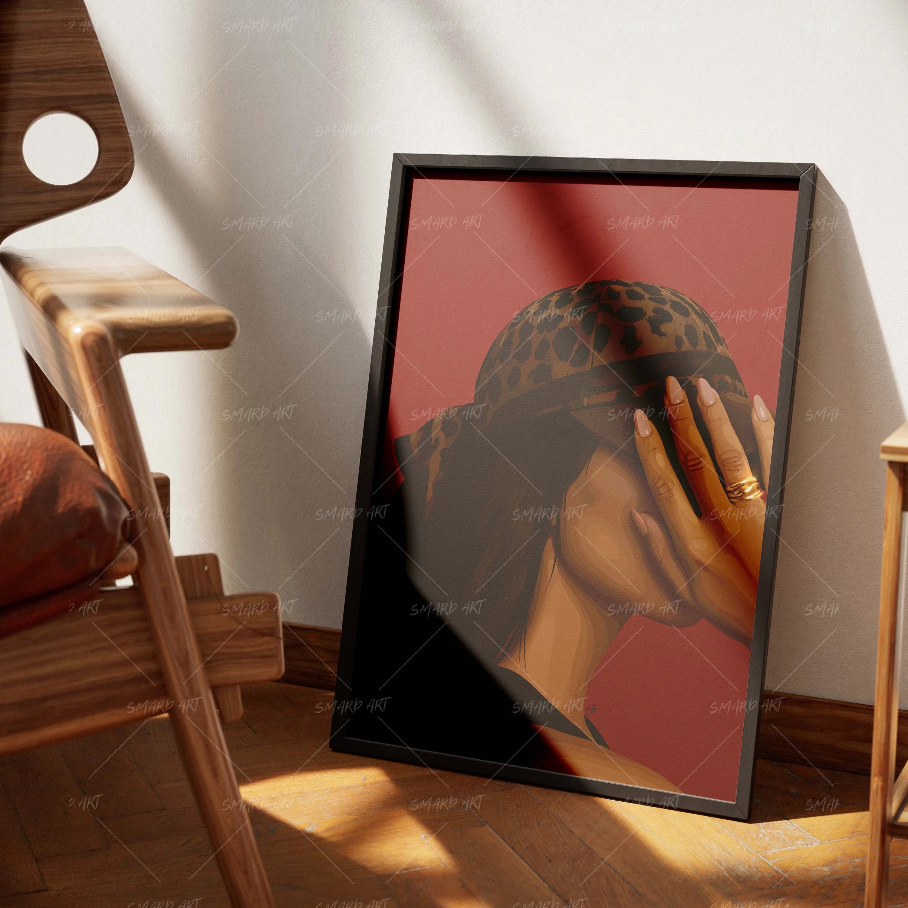 Top Off-wall art print featuring decorative artistic design suitable for living rooms, offices, and schools by SmardArt. Elevate your space with Black wall art that speaks to culture, identity, and creativity. At Smard, we celebrate artistry made with melanin, bringing powerful and inspiring designs to life.