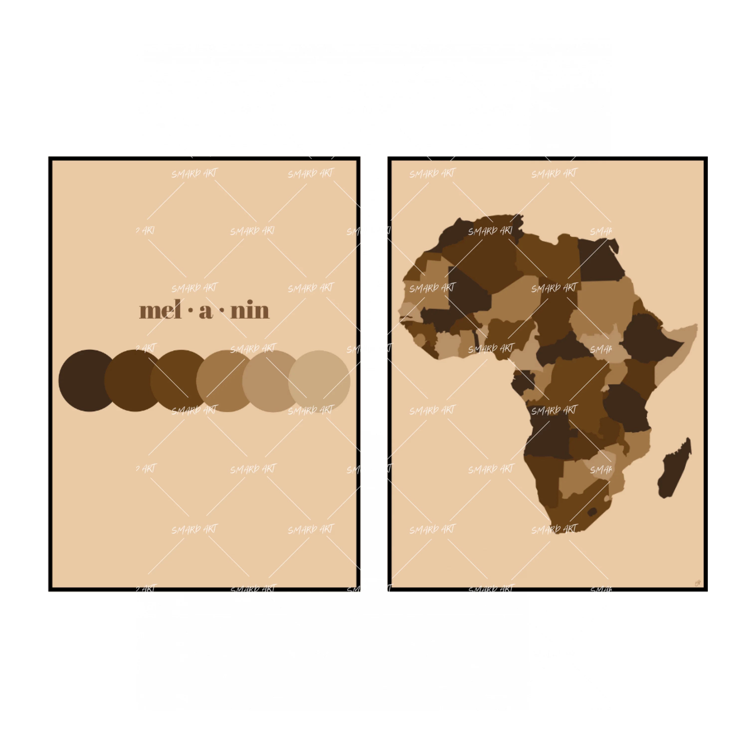 Art Print Bundle : Cocoa Theory + Melanin Mosaic-Smard