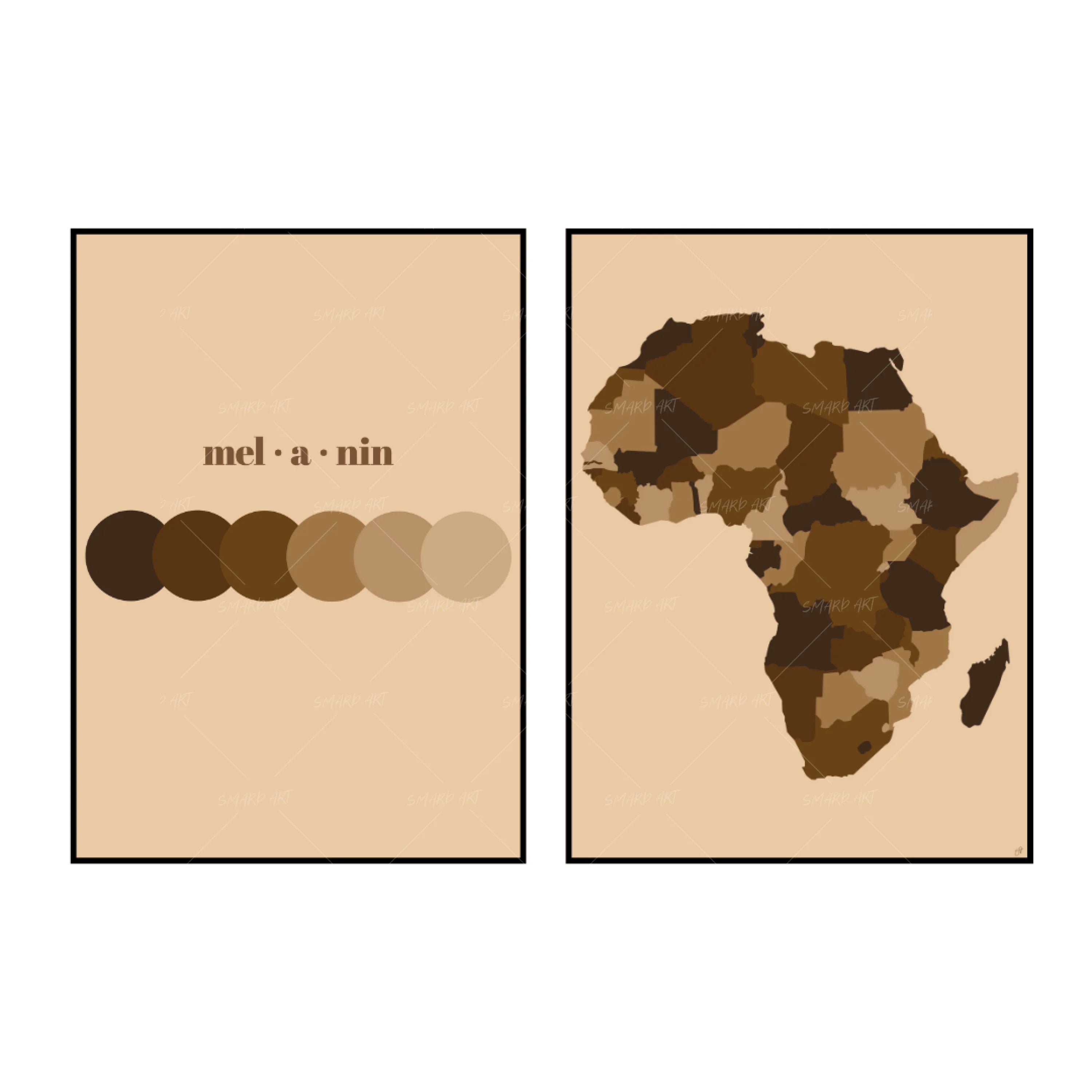 Art Print Bundle : Cocoa Theory + Melanin Mosaic-Smard