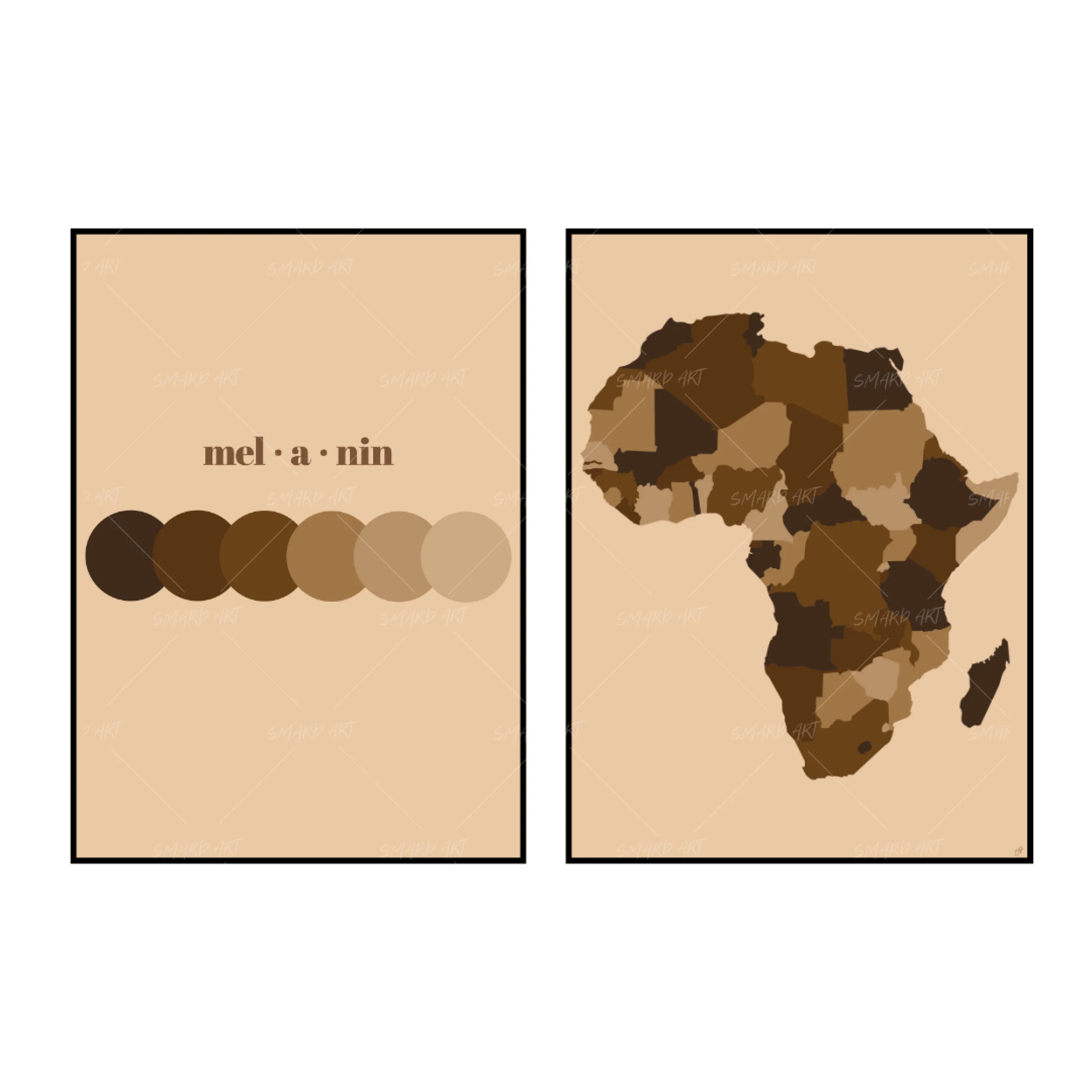 Art Print Bundle : Cocoa Theory + Melanin Mosaic-Smard