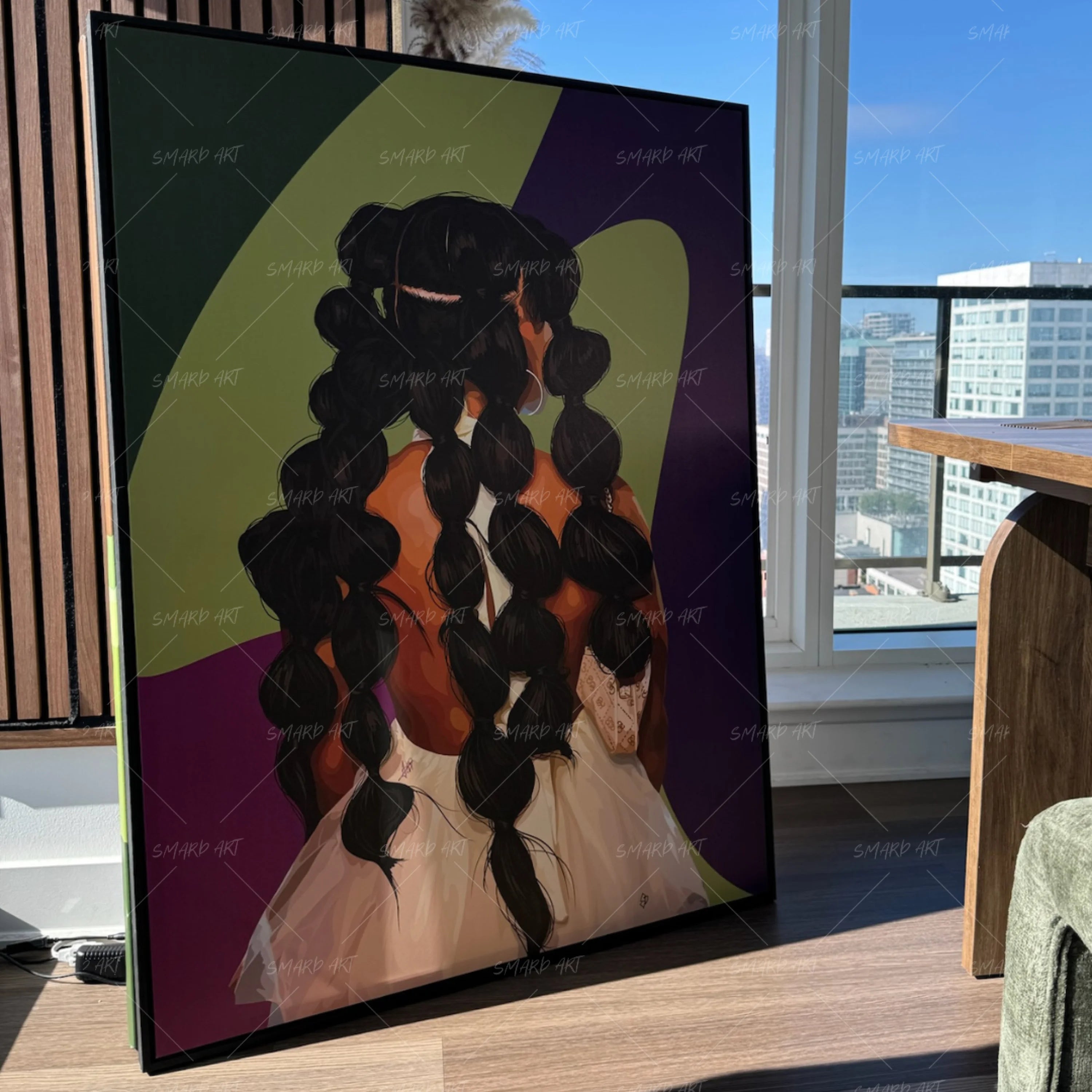 Add a Gallery Depth Frame-wall art print featuring decorative artistic design suitable for living rooms, offices, and schools by SmardArt. Elevate your space with Black wall art that speaks to culture, identity, and creativity. At Smard, we celebrate artistry made with melanin, bringing powerful and inspiring designs to life.