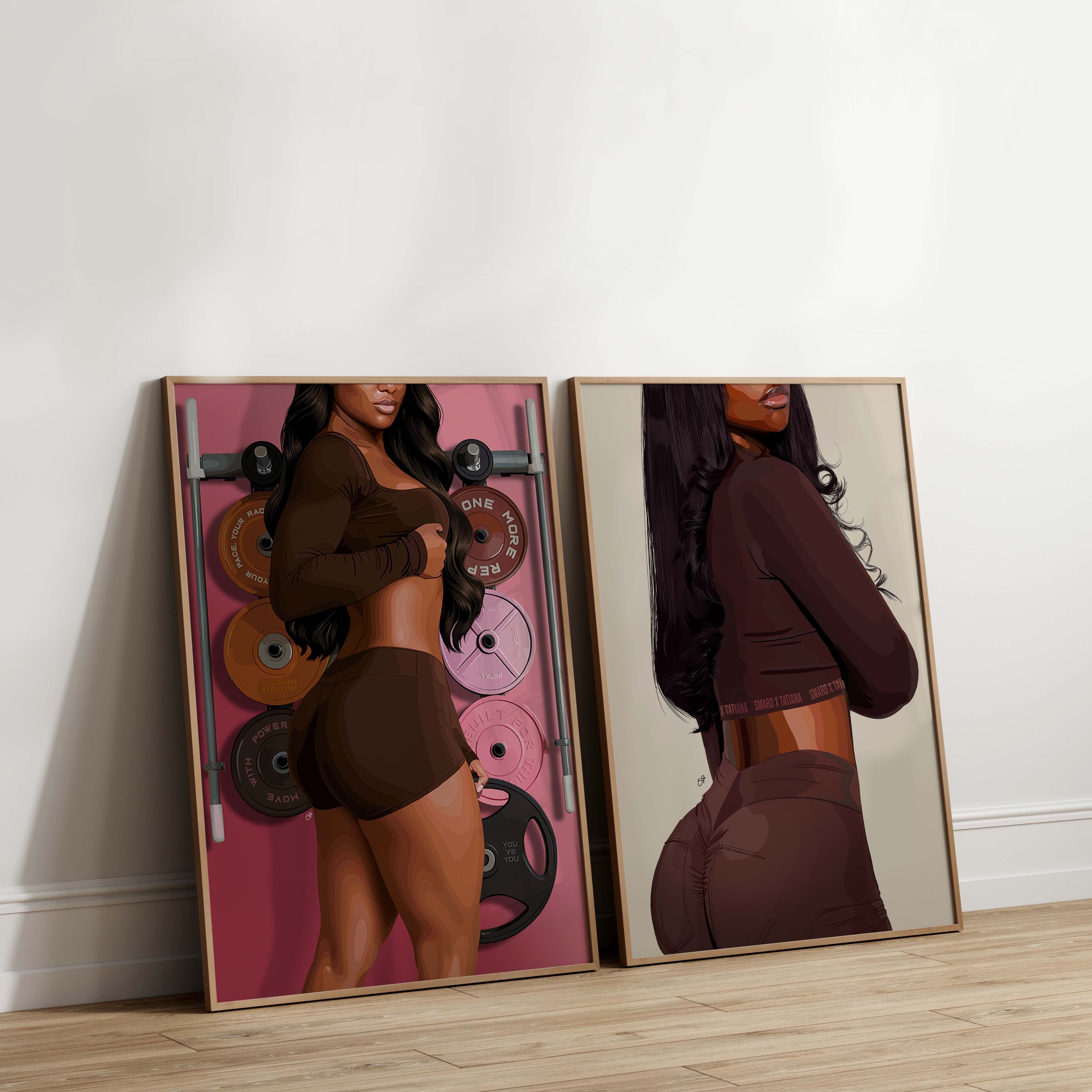 You Vs You Pink-wall art print featuring decorative artistic design suitable for living rooms, offices, and schools by SmardArt. Elevate your space with Black wall art that speaks to culture, identity, and creativity. At Smard, we celebrate artistry made with melanin, bringing powerful and inspiring designs to life.