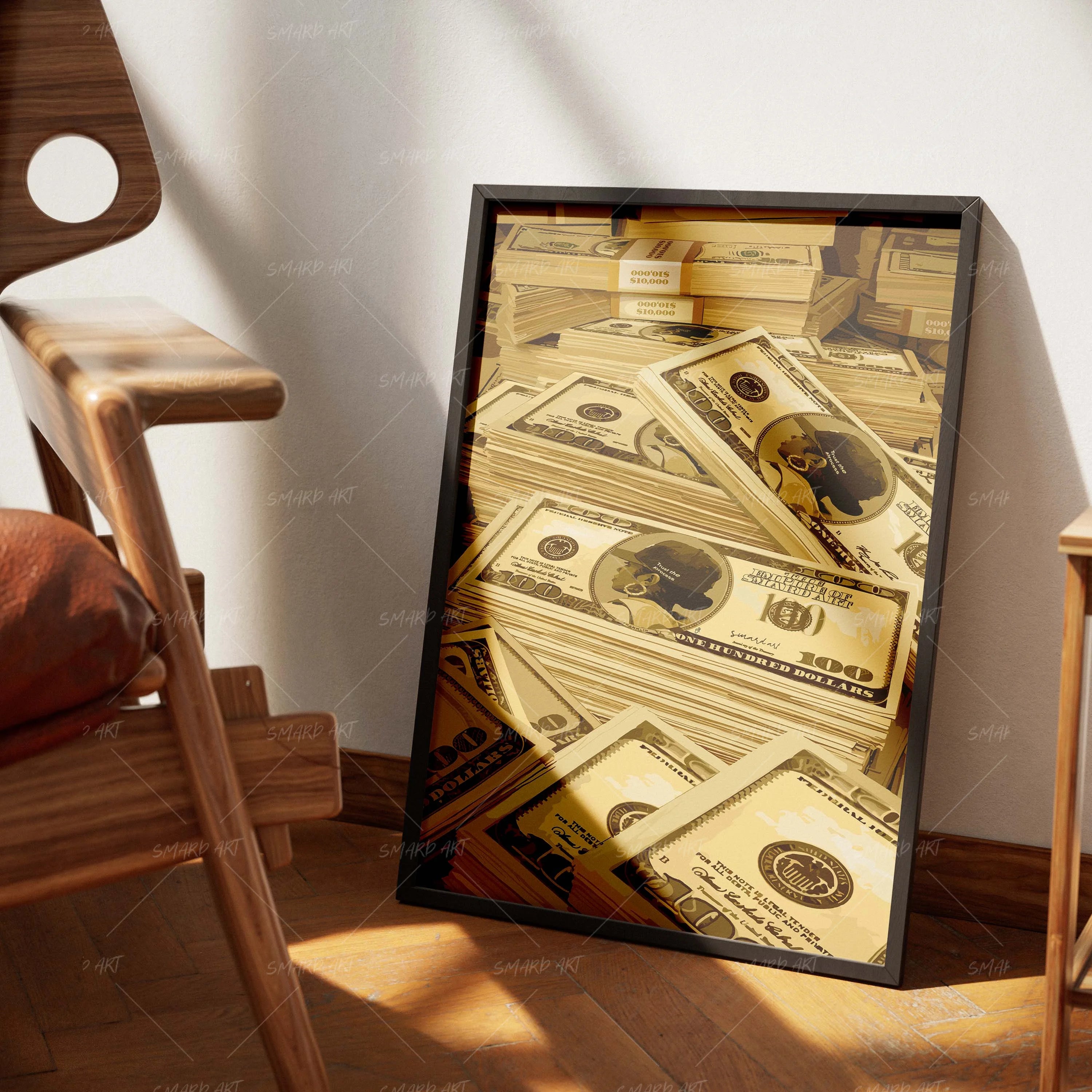Smard Bills-wall art print featuring decorative artistic design suitable for living rooms, offices, and schools by SmardArt. Elevate your space with Black wall art that speaks to culture, identity, and creativity. At Smard, we celebrate artistry made with melanin, bringing powerful and inspiring designs to life.