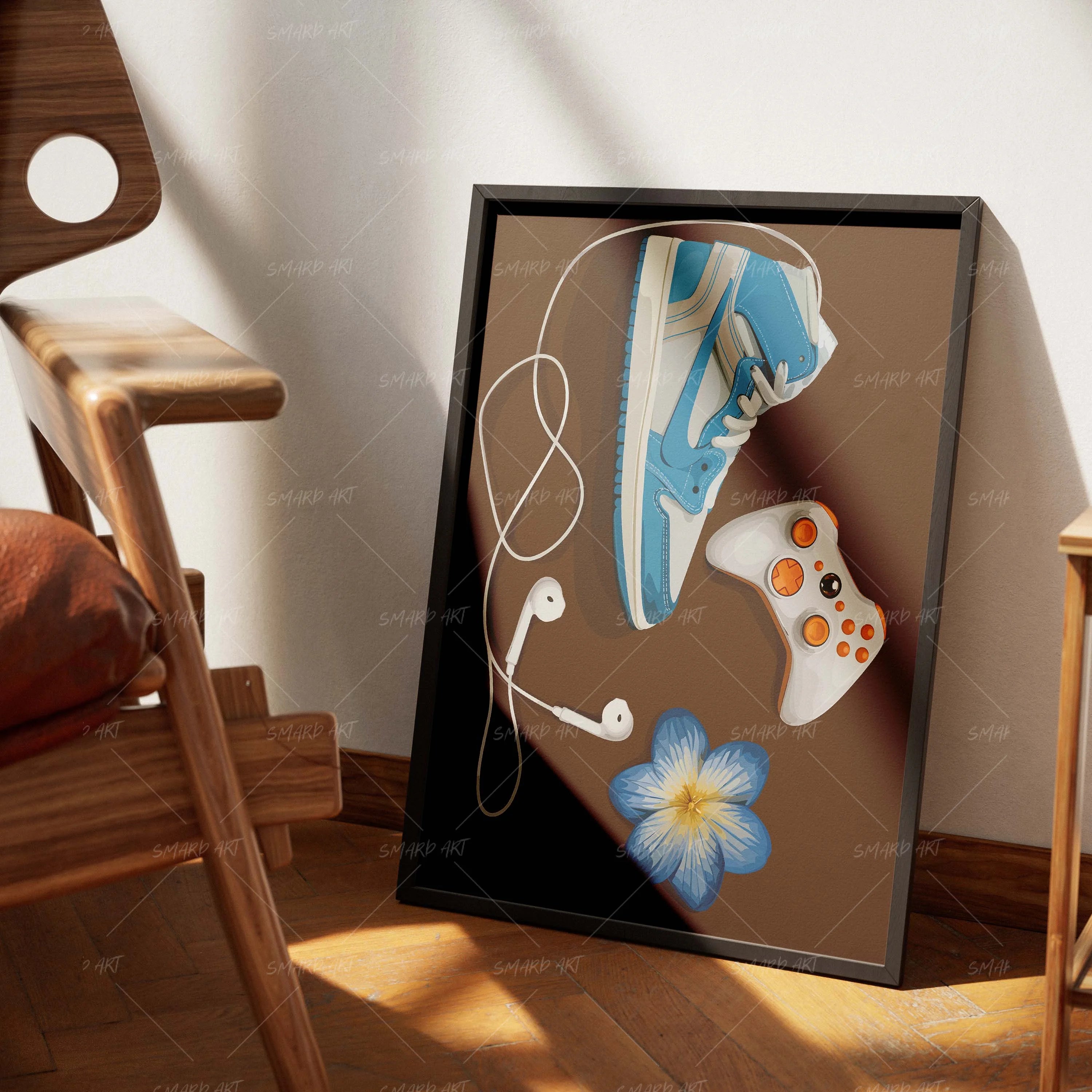Still Playing-wall art print featuring decorative artistic design suitable for living rooms, offices, and schools by SmardArt. Elevate your space with Black wall art that speaks to culture, identity, and creativity. At Smard, we celebrate artistry made with melanin, bringing powerful and inspiring designs to life.