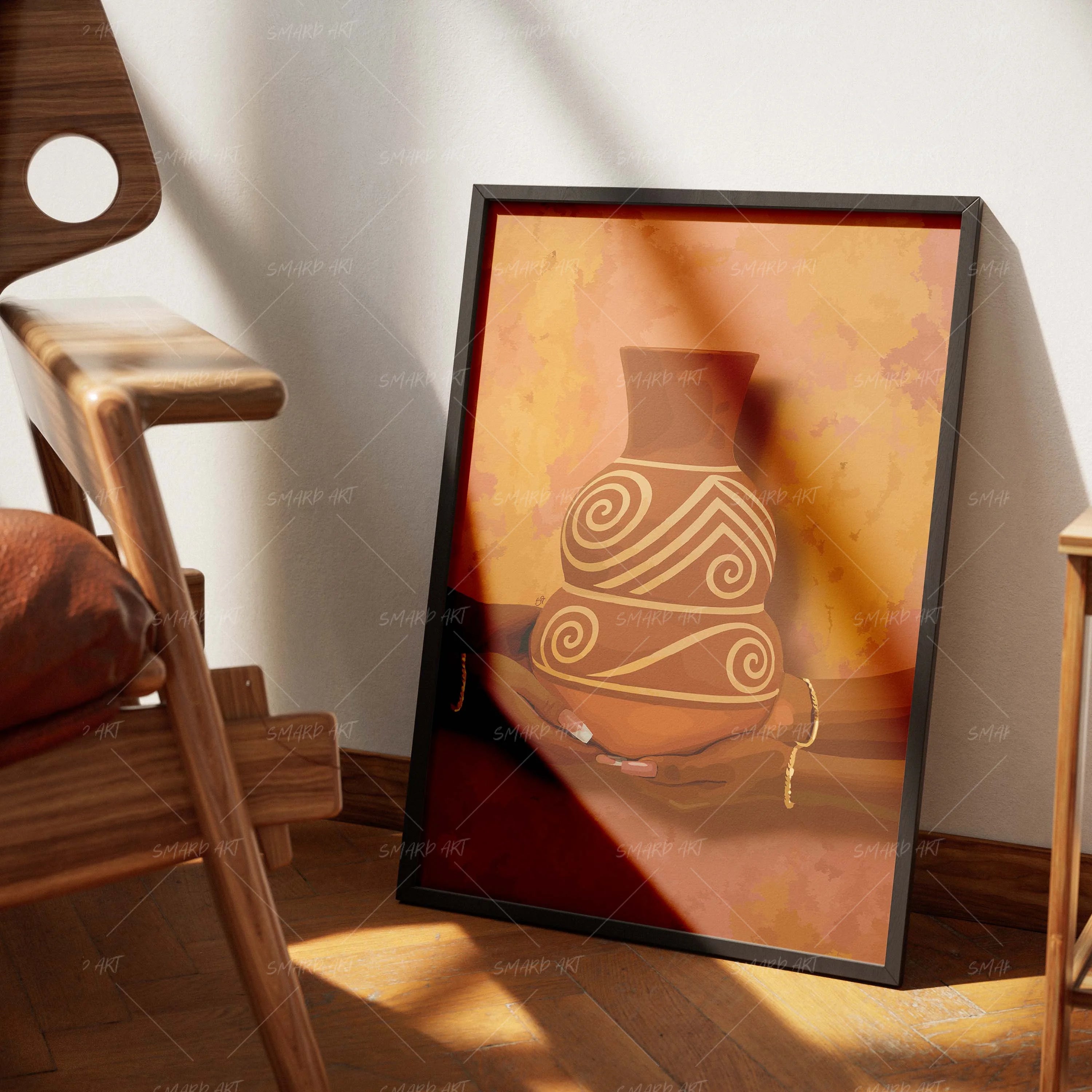 The Offering-wall art print featuring decorative artistic design suitable for living rooms, offices, and schools by SmardArt. Elevate your space with Black wall art that speaks to culture, identity, and creativity. At Smard, we celebrate artistry made with melanin, bringing powerful and inspiring designs to life.
