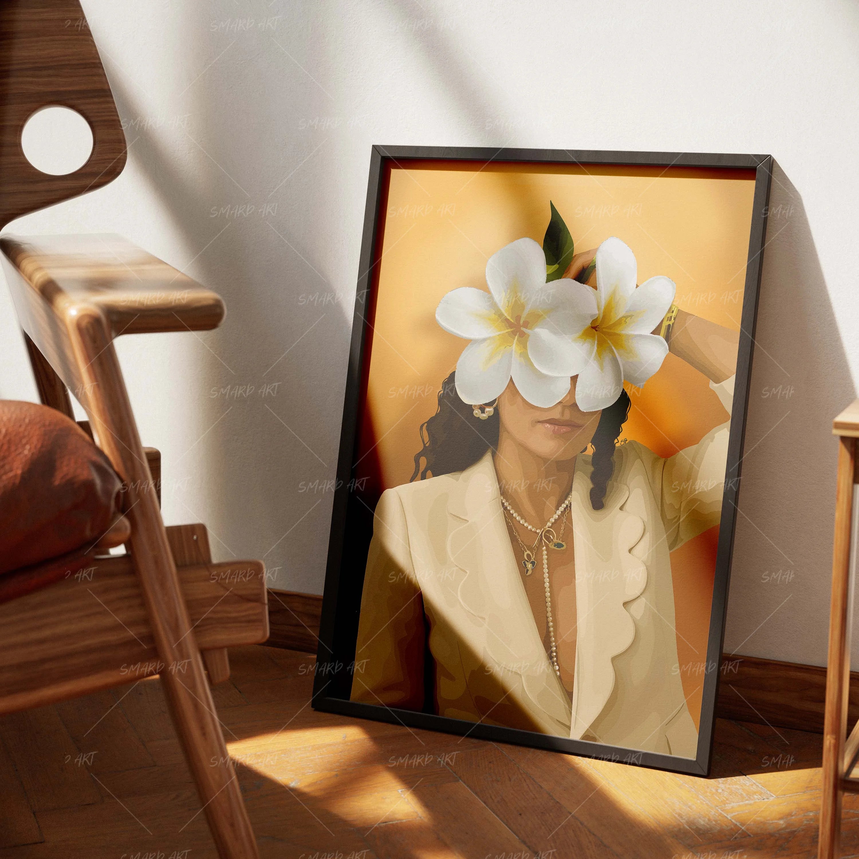 Who Is She-wall art print featuring decorative artistic design suitable for living rooms, offices, and schools by SmardArt. Elevate your space with Black wall art that speaks to culture, identity, and creativity. At Smard, we celebrate artistry made with melanin, bringing powerful and inspiring designs to life.