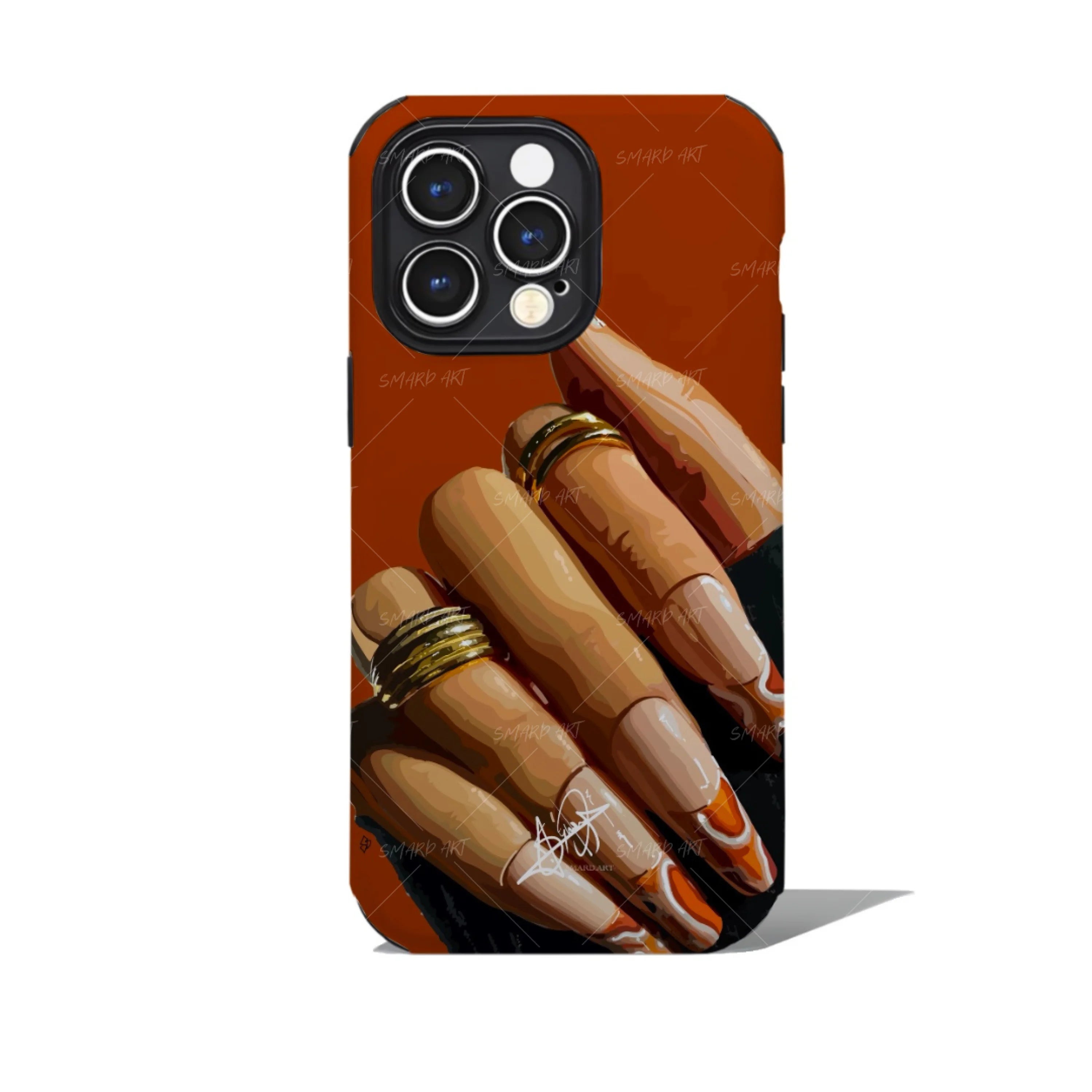 Nail'd It III Phone Case-wall art print featuring decorative artistic design suitable for living rooms, offices, and schools by SmardArt. Elevate your space with Black wall art that speaks to culture, identity, and creativity. At Smard, we celebrate artistry made with melanin, bringing powerful and inspiring designs to life.