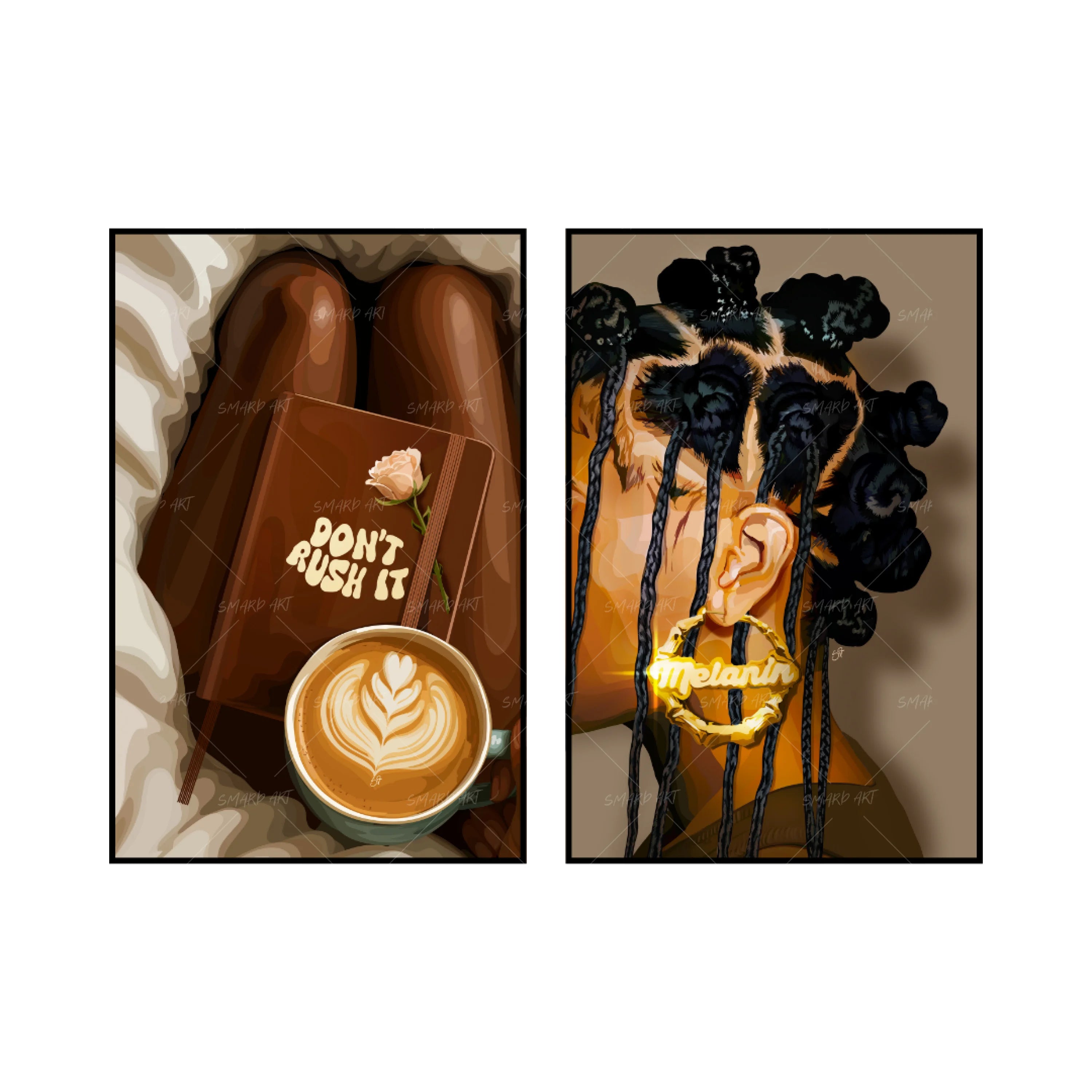 Art Print Bundle : Don't Rush It + Knot Braids-Smard