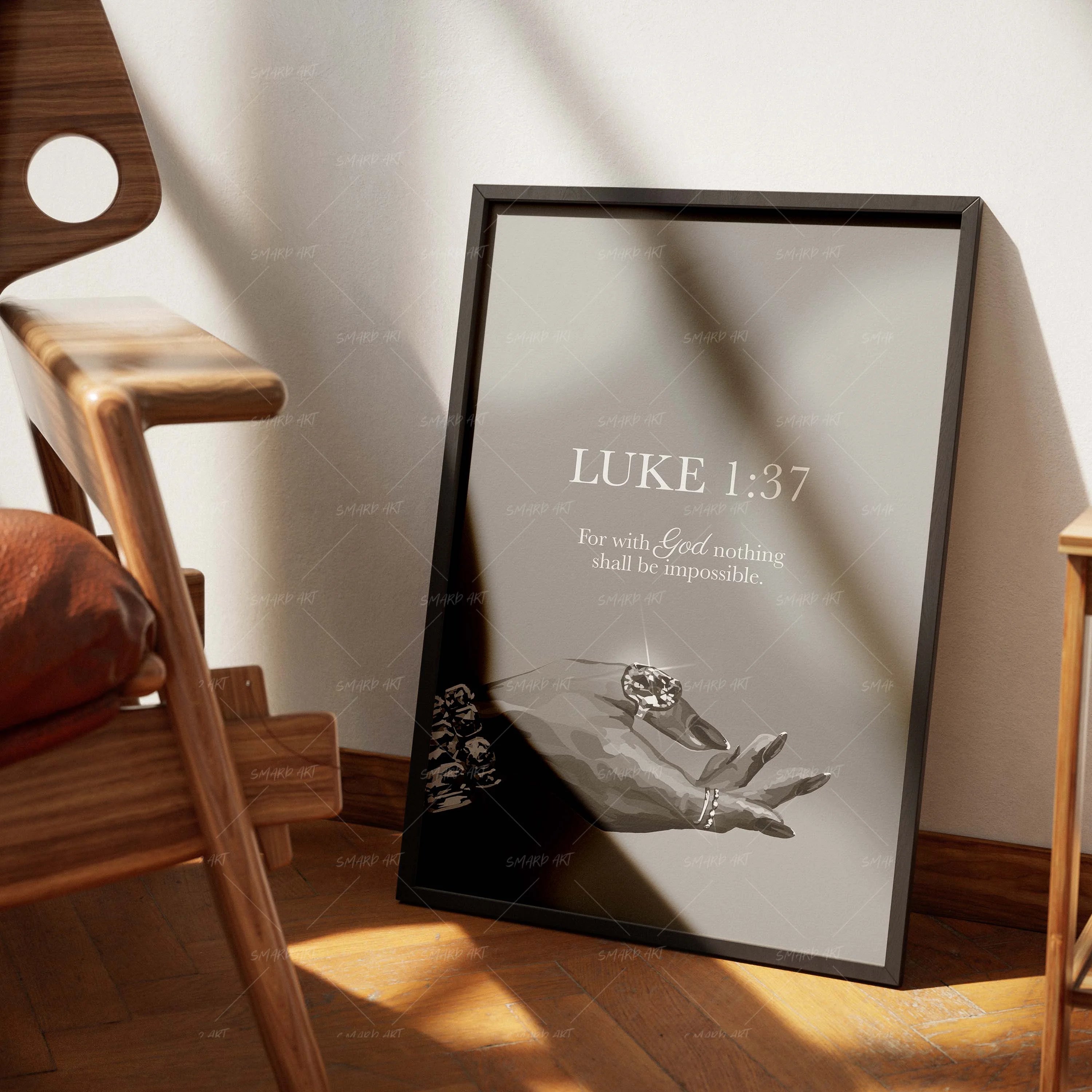 Luke 1:37 B&W-Smard