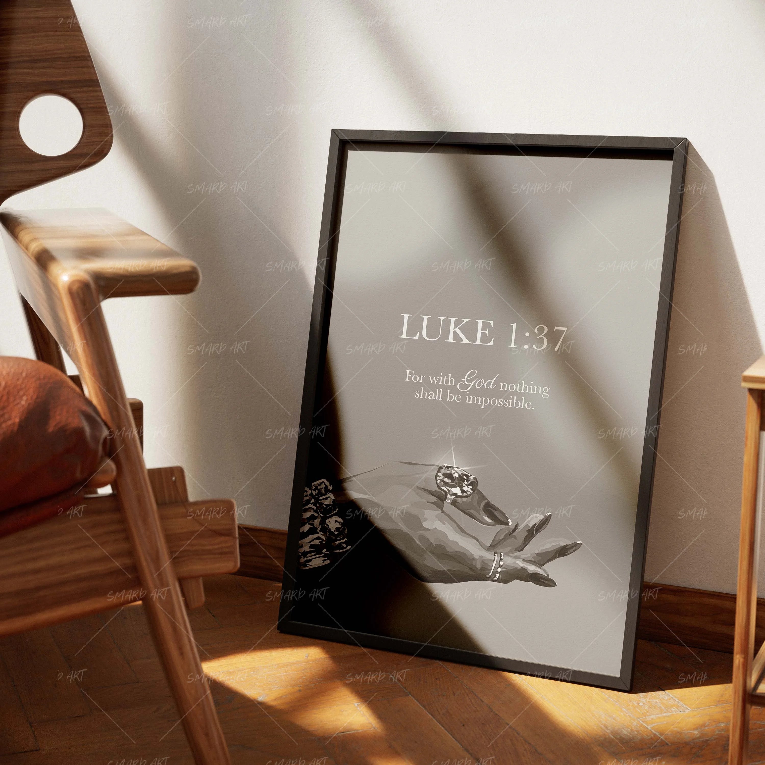 Luke 1:37 B&W-Smard