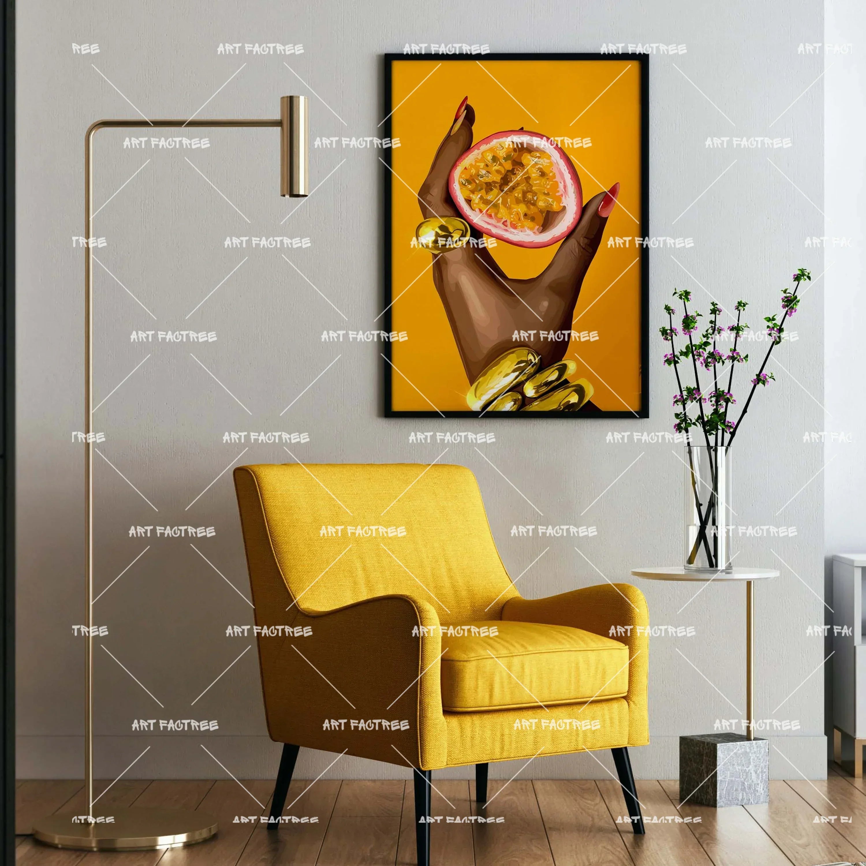 Ripe Touch (Smard X Anaya)-wall art print featuring decorative artistic design suitable for living rooms, offices, and schools by SmardArt. Elevate your space with Black wall art that speaks to culture, identity, and creativity. At Smard, we celebrate artistry made with melanin, bringing powerful and inspiring designs to life.
