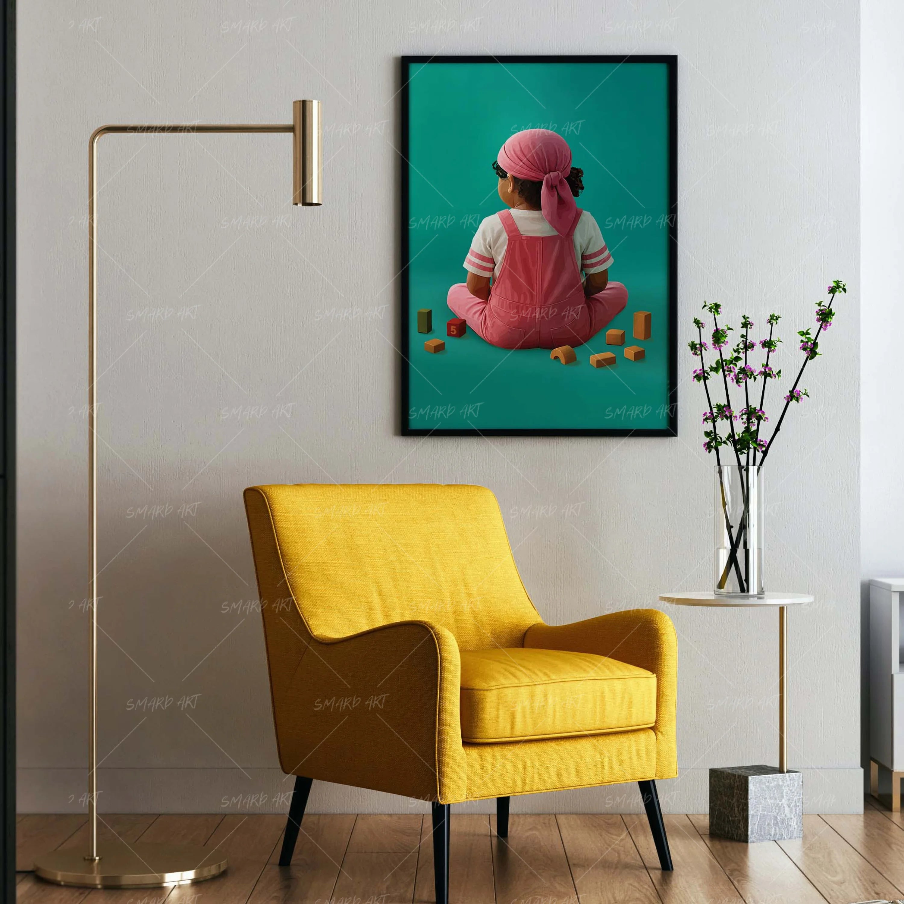 Kiddin In Style-wall art print featuring decorative artistic design suitable for living rooms, offices, and schools by SmardArt. Elevate your space with Black wall art that speaks to culture, identity, and creativity. At Smard, we celebrate artistry made with melanin, bringing powerful and inspiring designs to life.