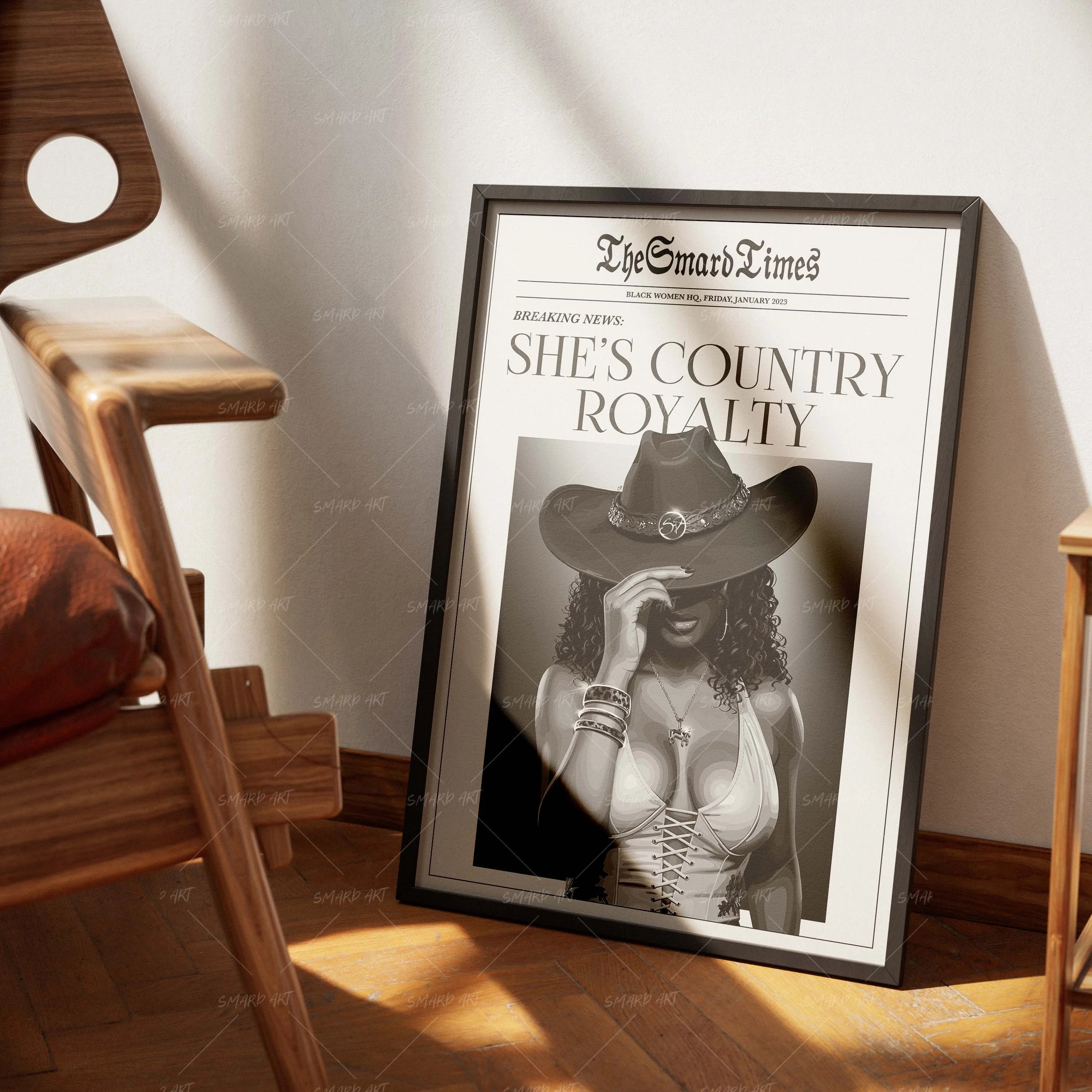 She's Country Royalty B&W-Smard