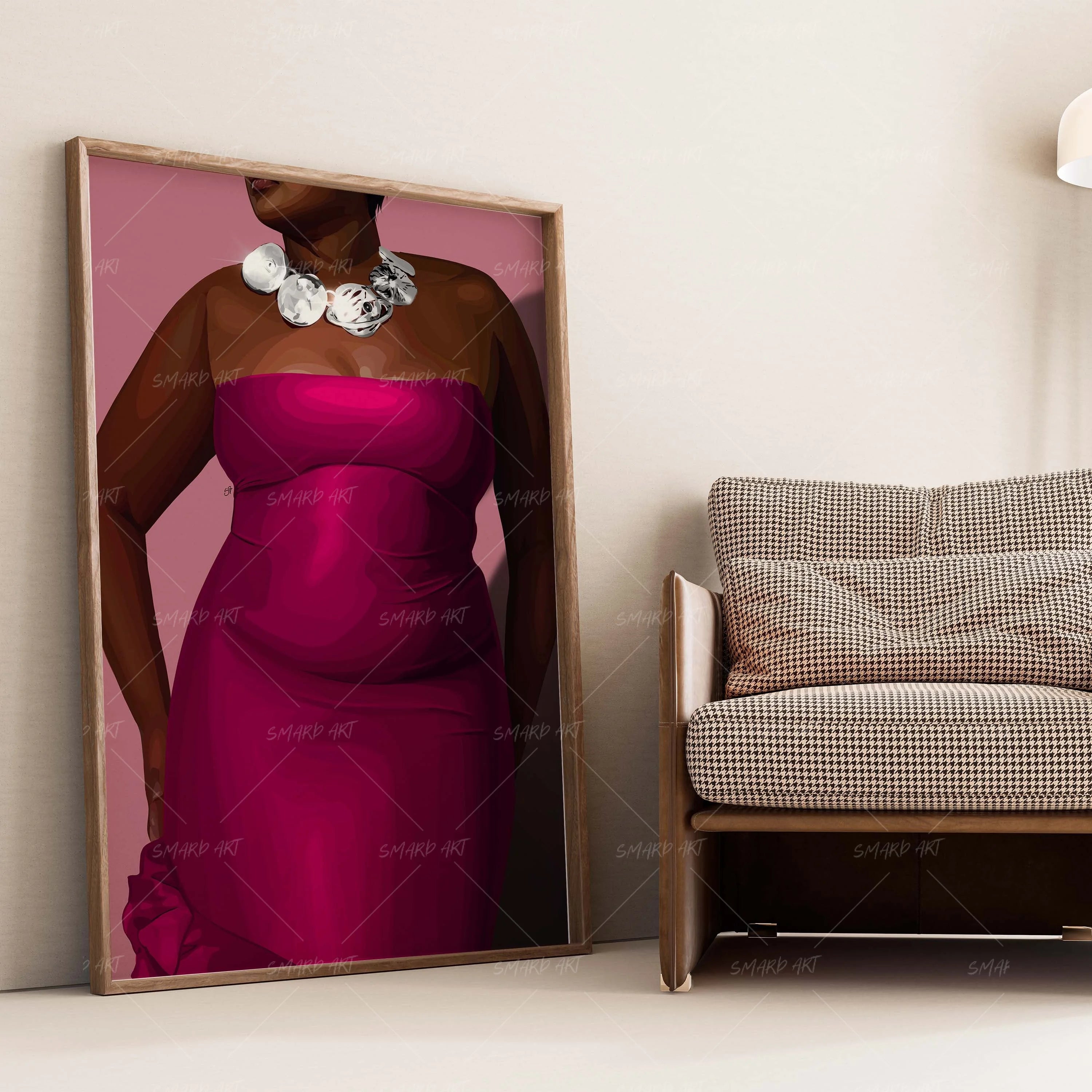 Dressed To Be Me-wall art print featuring decorative artistic design suitable for living rooms, offices, and schools by SmardArt. Elevate your space with Black wall art that speaks to culture, identity, and creativity. At Smard, we celebrate artistry made with melanin, bringing powerful and inspiring designs to life.
