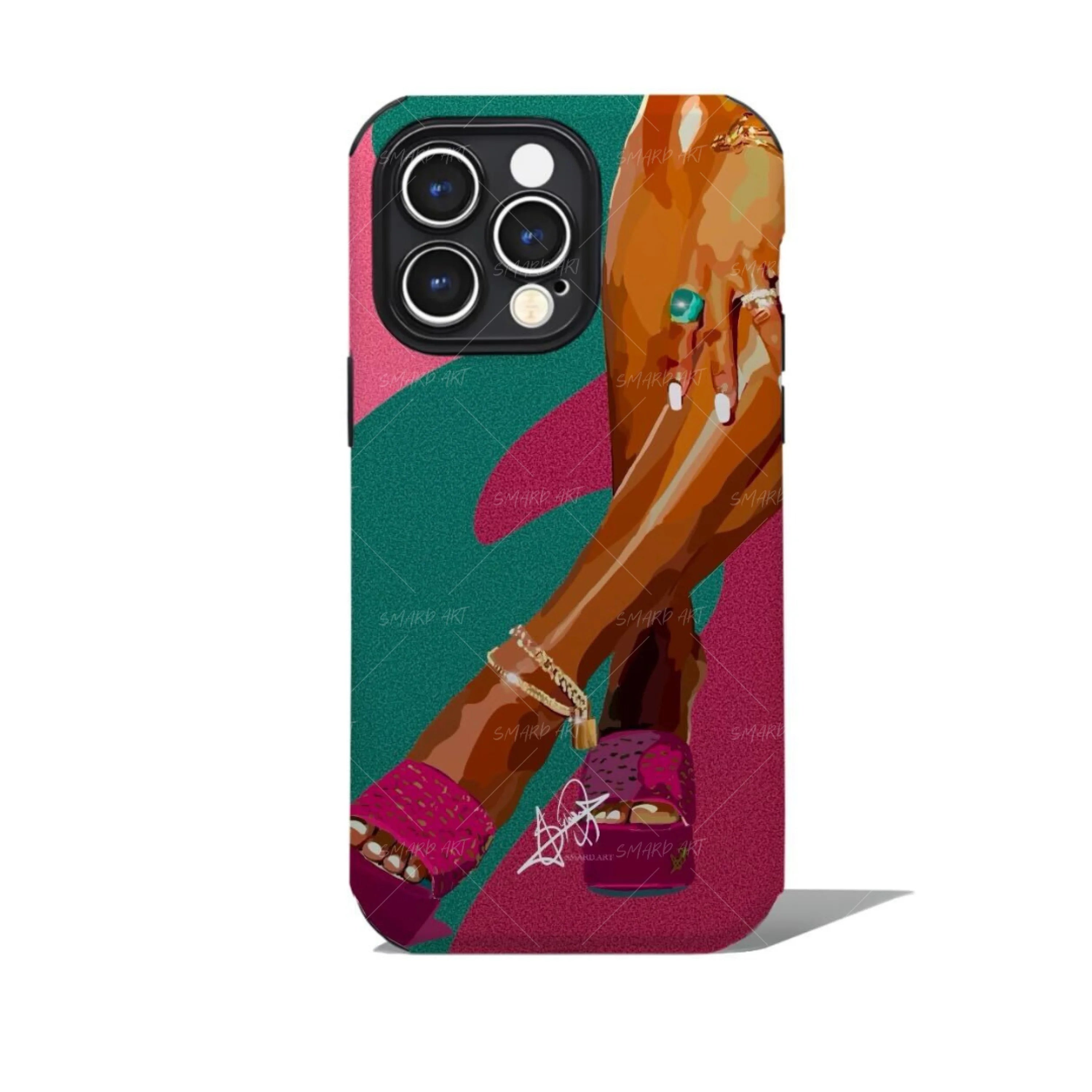 Legs & Pink Touch Phone Case-wall art print featuring decorative artistic design suitable for living rooms, offices, and schools by SmardArt. Elevate your space with Black wall art that speaks to culture, identity, and creativity. At Smard, we celebrate artistry made with melanin, bringing powerful and inspiring designs to life.