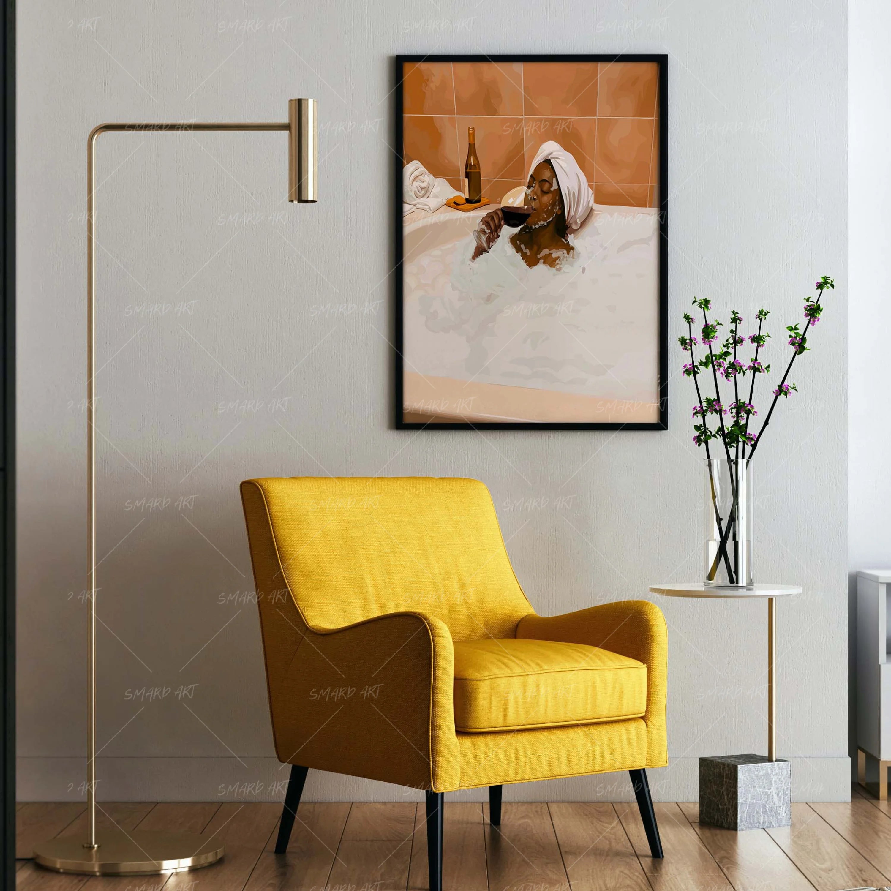 Relax-wall art print featuring decorative artistic design suitable for living rooms, offices, and schools by SmardArt. Elevate your space with Black wall art that speaks to culture, identity, and creativity. At Smard, we celebrate artistry made with melanin, bringing powerful and inspiring designs to life.