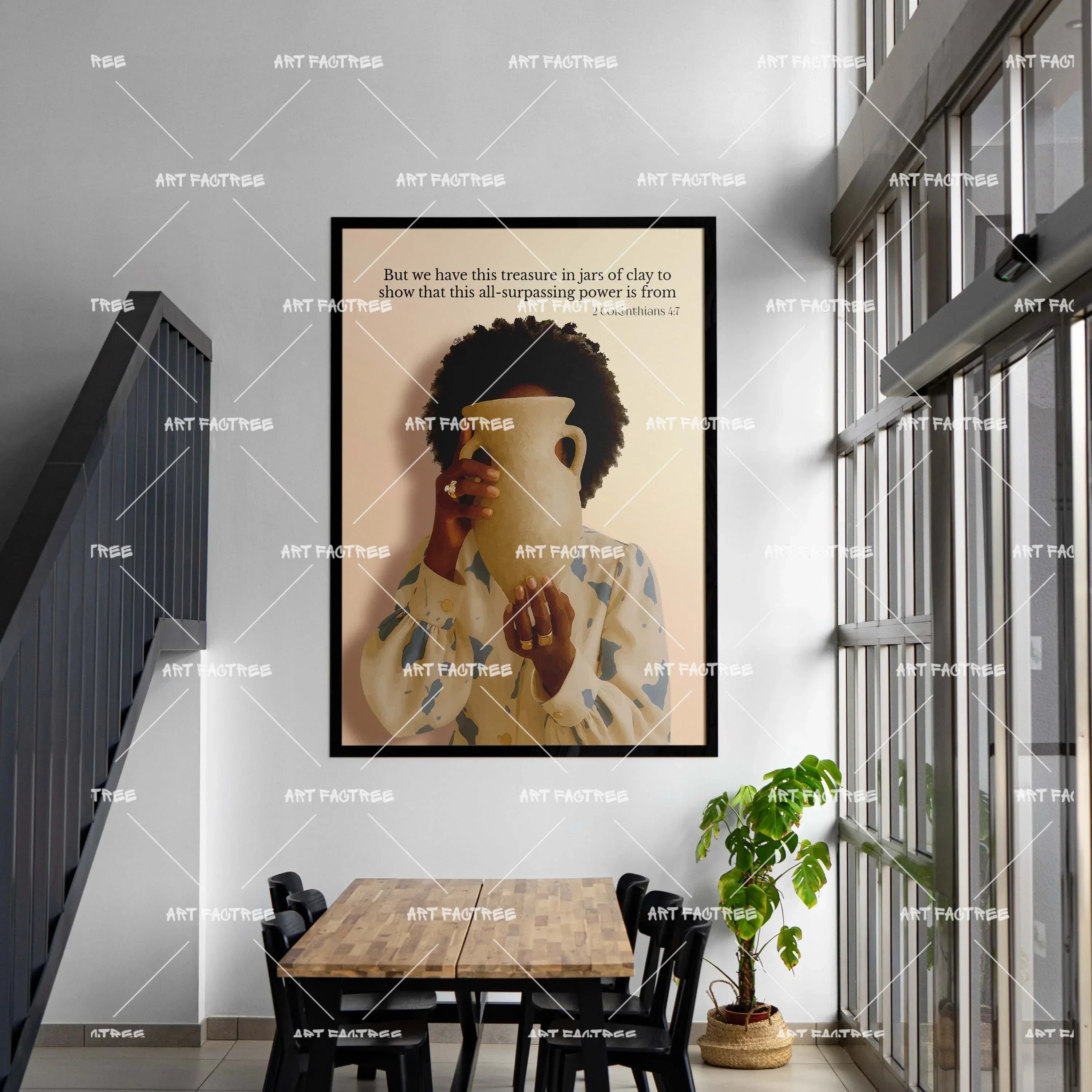 II Corinthians 47 (Smard X Anaya)-wall art print featuring decorative artistic design suitable for living rooms, offices, and schools by SmardArt. Elevate your space with Black wall art that speaks to culture, identity, and creativity. At Smard, we celebrate artistry made with melanin, bringing powerful and inspiring designs to life.