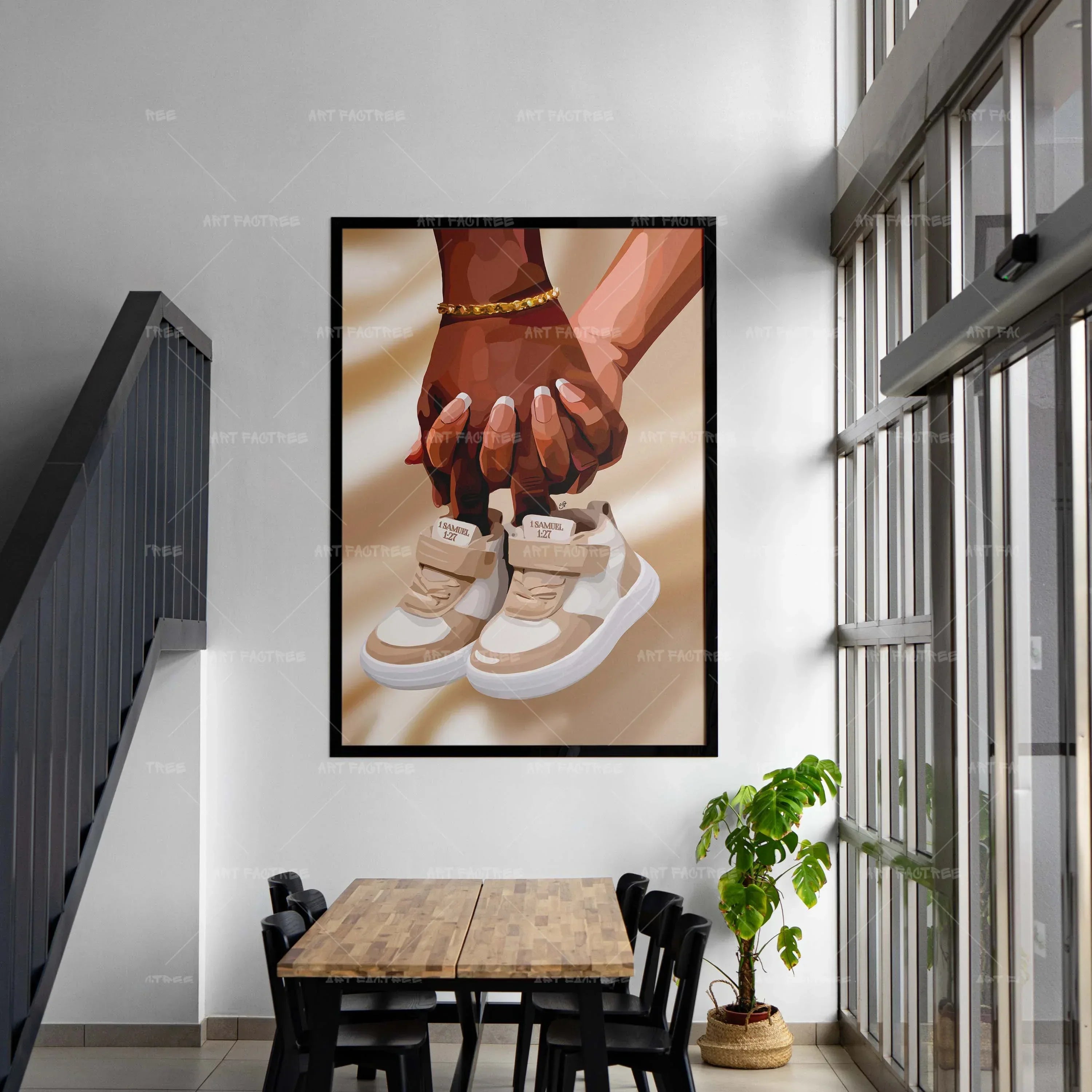 1 SAMUEL 1:27 (Smard X Anaya)-wall art print featuring decorative artistic design suitable for living rooms, offices, and schools by SmardArt. Elevate your space with Black wall art that speaks to culture, identity, and creativity. At Smard, we celebrate artistry made with melanin, bringing powerful and inspiring designs to life.