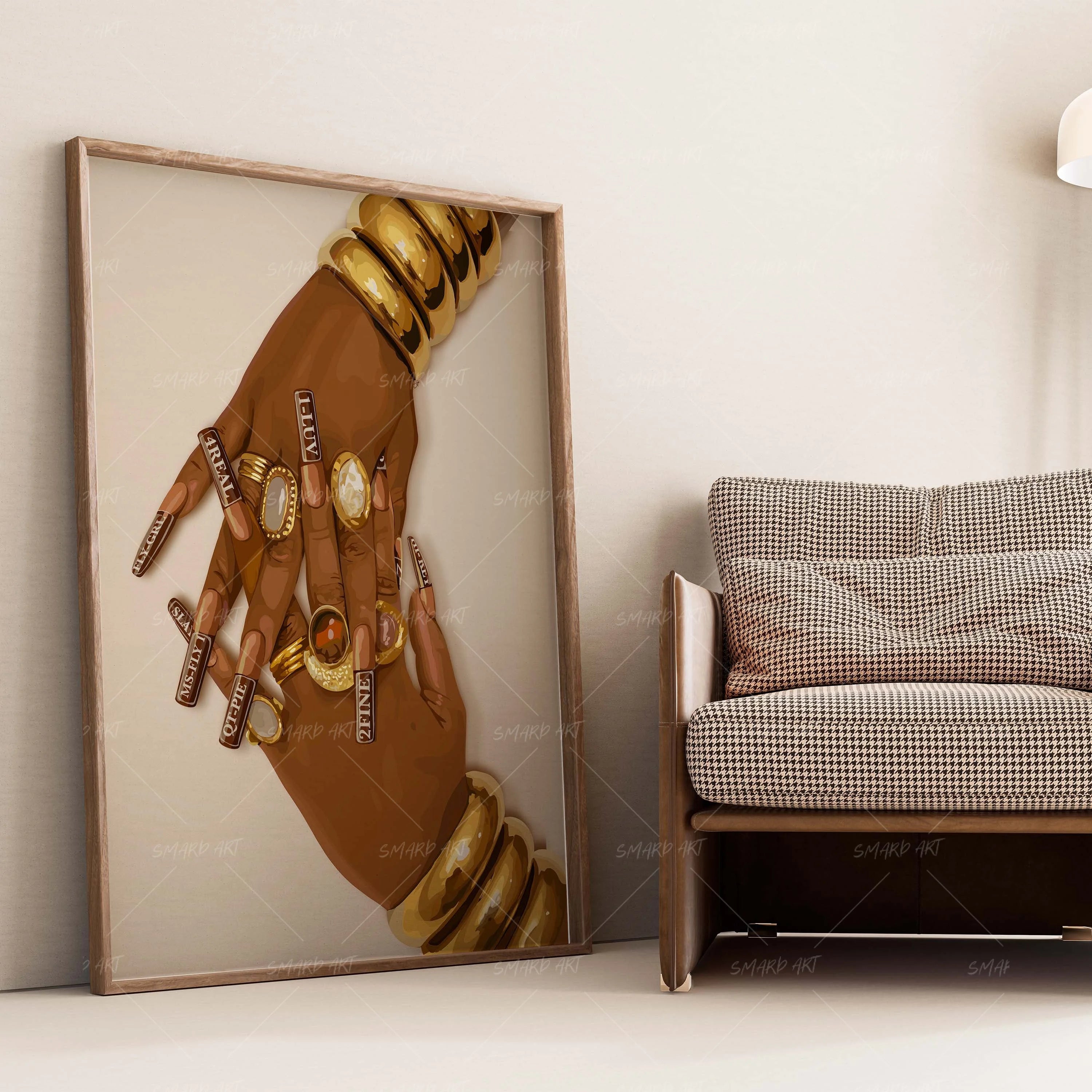 Nails For Speed-wall art print featuring decorative artistic design suitable for living rooms, offices, and schools by SmardArt. Elevate your space with Black wall art that speaks to culture, identity, and creativity. At Smard, we celebrate artistry made with melanin, bringing powerful and inspiring designs to life.