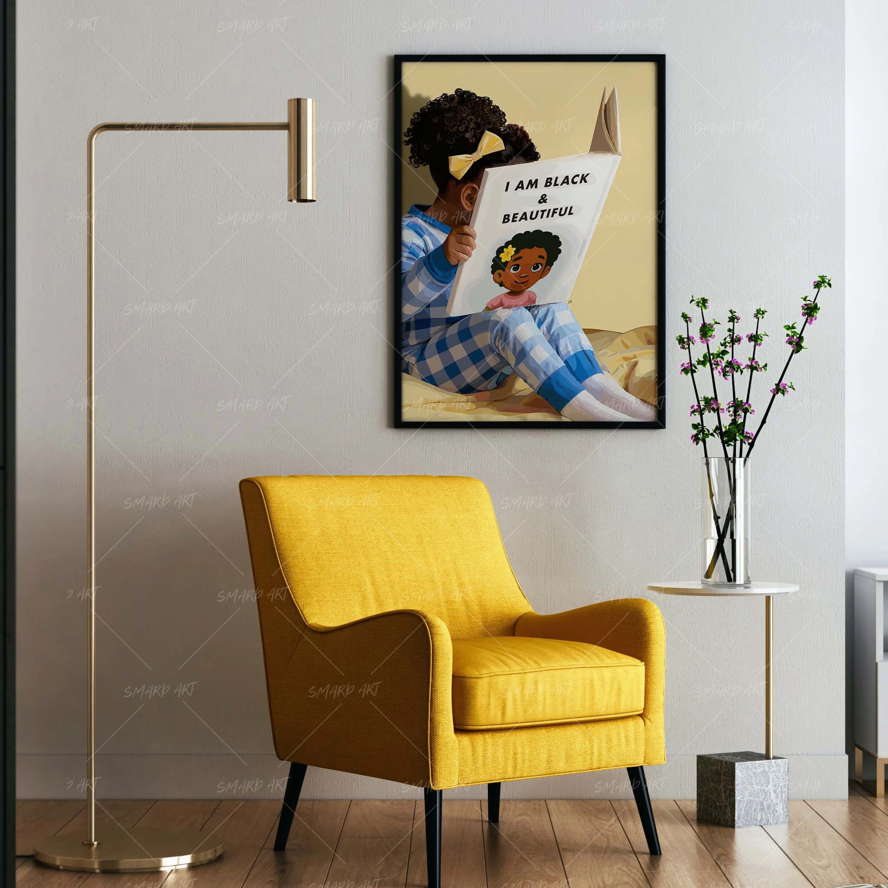 Pages Of Power-wall art print featuring decorative artistic design suitable for living rooms, offices, and schools by SmardArt. Elevate your space with Black wall art that speaks to culture, identity, and creativity. At Smard, we celebrate artistry made with melanin, bringing powerful and inspiring designs to life.