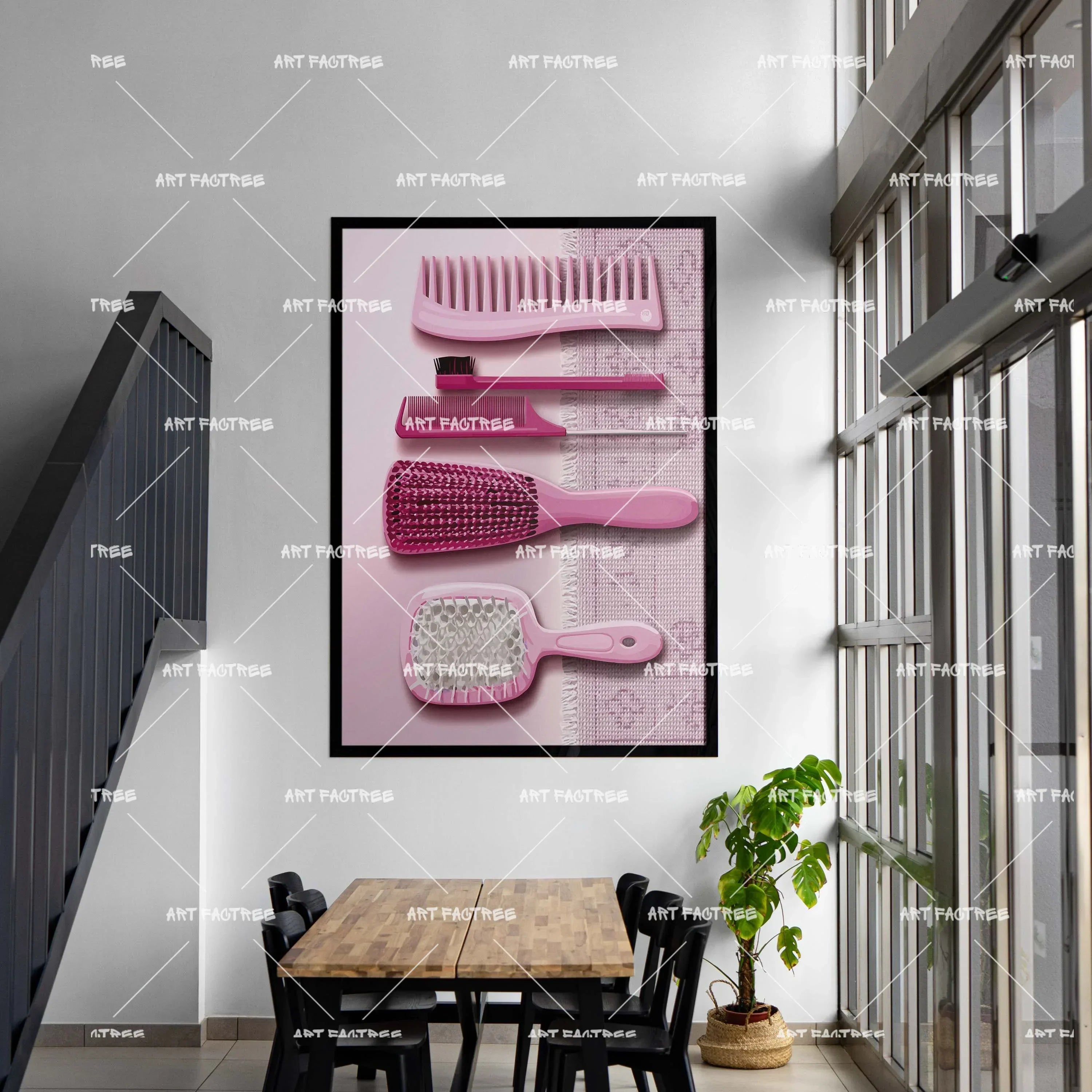 Comb Culture (Smard X Anaya)-wall art print featuring decorative artistic design suitable for living rooms, offices, and schools by SmardArt. Elevate your space with Black wall art that speaks to culture, identity, and creativity. At Smard, we celebrate artistry made with melanin, bringing powerful and inspiring designs to life.