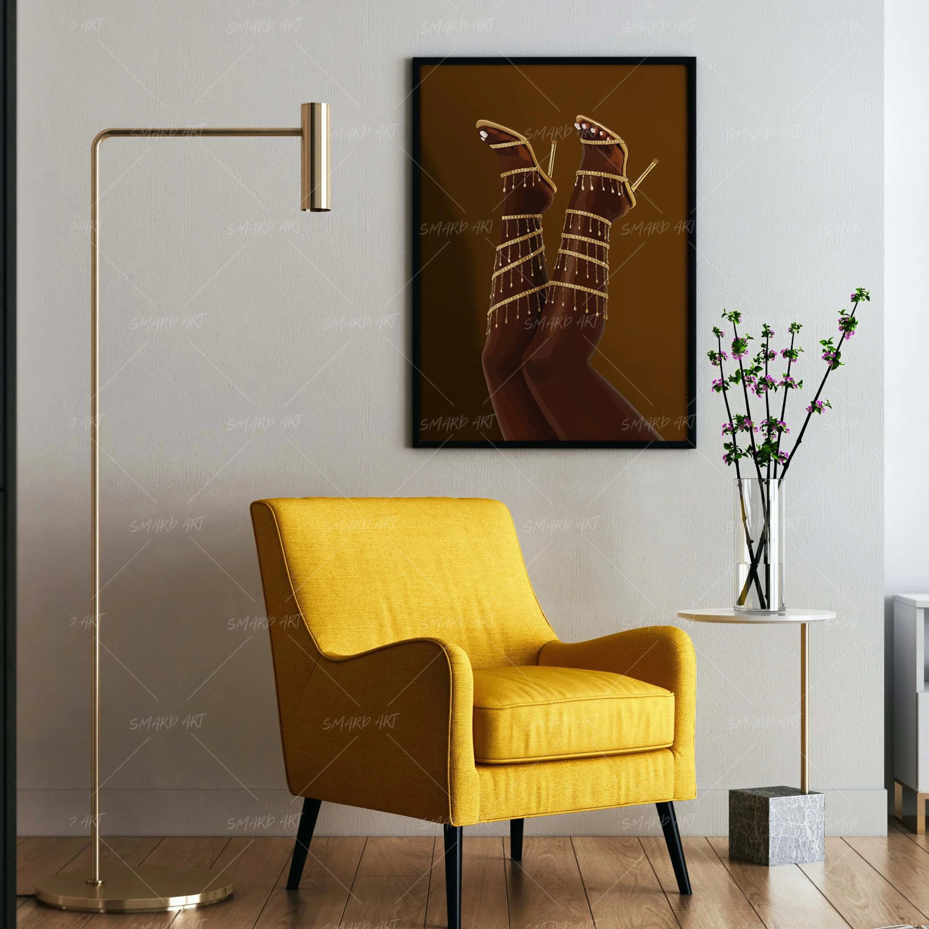 On Pointe-wall art print featuring decorative artistic design suitable for living rooms, offices, and schools by SmardArt. Elevate your space with Black wall art that speaks to culture, identity, and creativity. At Smard, we celebrate artistry made with melanin, bringing powerful and inspiring designs to life.