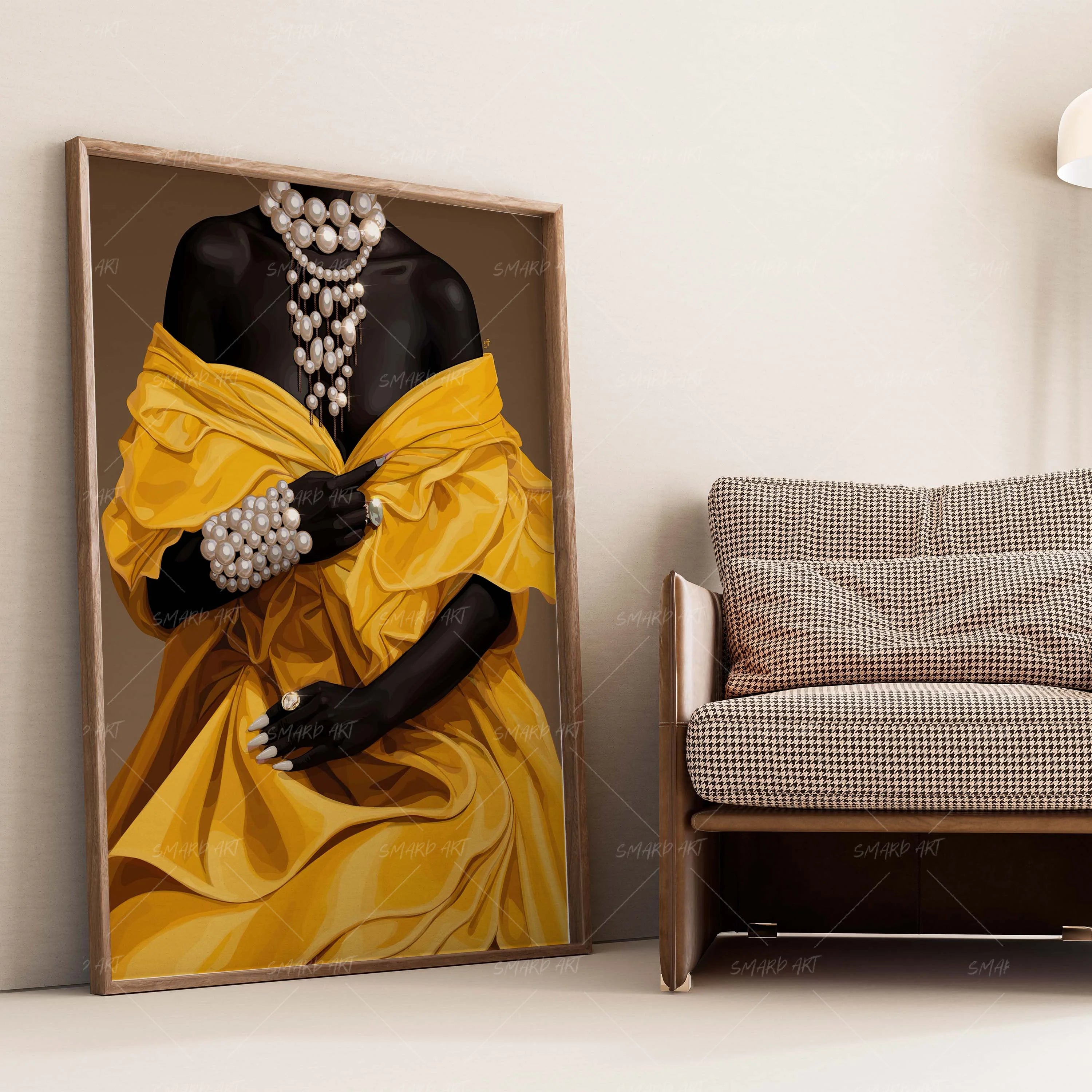 Rooted Regal-wall art print featuring decorative artistic design suitable for living rooms, offices, and schools by SmardArt. Elevate your space with Black wall art that speaks to culture, identity, and creativity. At Smard, we celebrate artistry made with melanin, bringing powerful and inspiring designs to life.