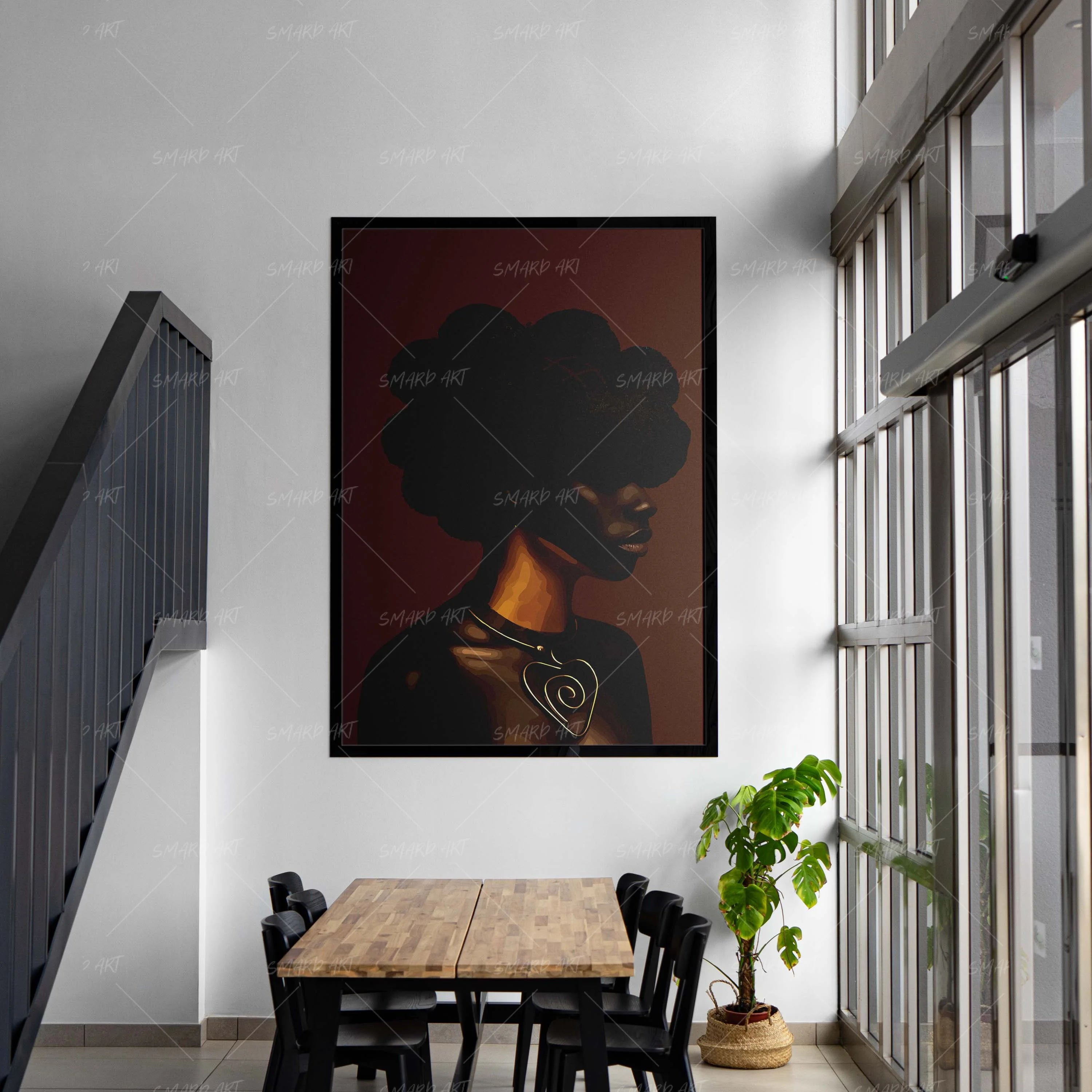 Dipped In Gold-wall art print featuring decorative artistic design suitable for living rooms, offices, and schools by SmardArt. Elevate your space with Black wall art that speaks to culture, identity, and creativity. At Smard, we celebrate artistry made with melanin, bringing powerful and inspiring designs to life.