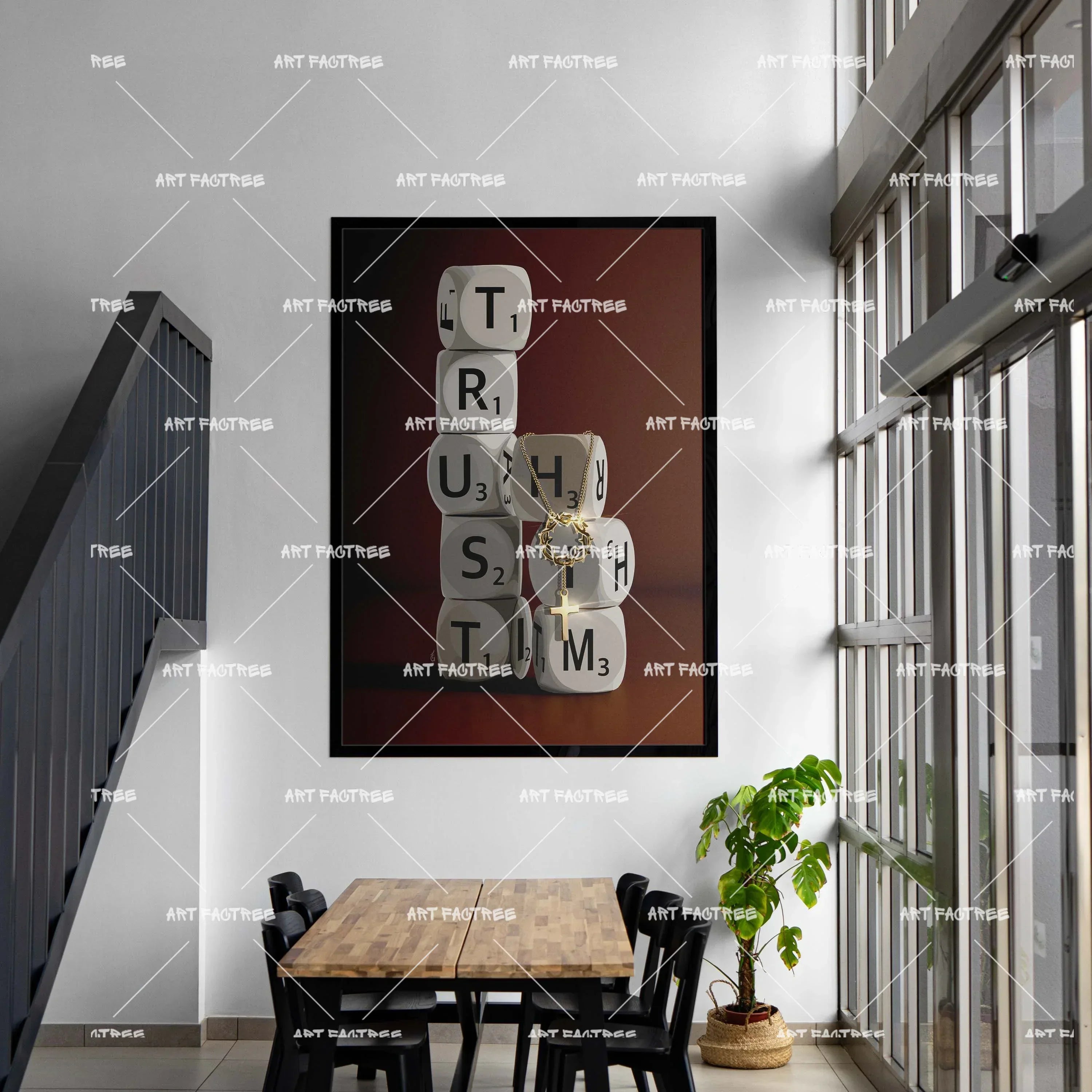 Trust Him (Smard X Anaya)-wall art print featuring decorative artistic design suitable for living rooms, offices, and schools by SmardArt. Elevate your space with Black wall art that speaks to culture, identity, and creativity. At Smard, we celebrate artistry made with melanin, bringing powerful and inspiring designs to life.
