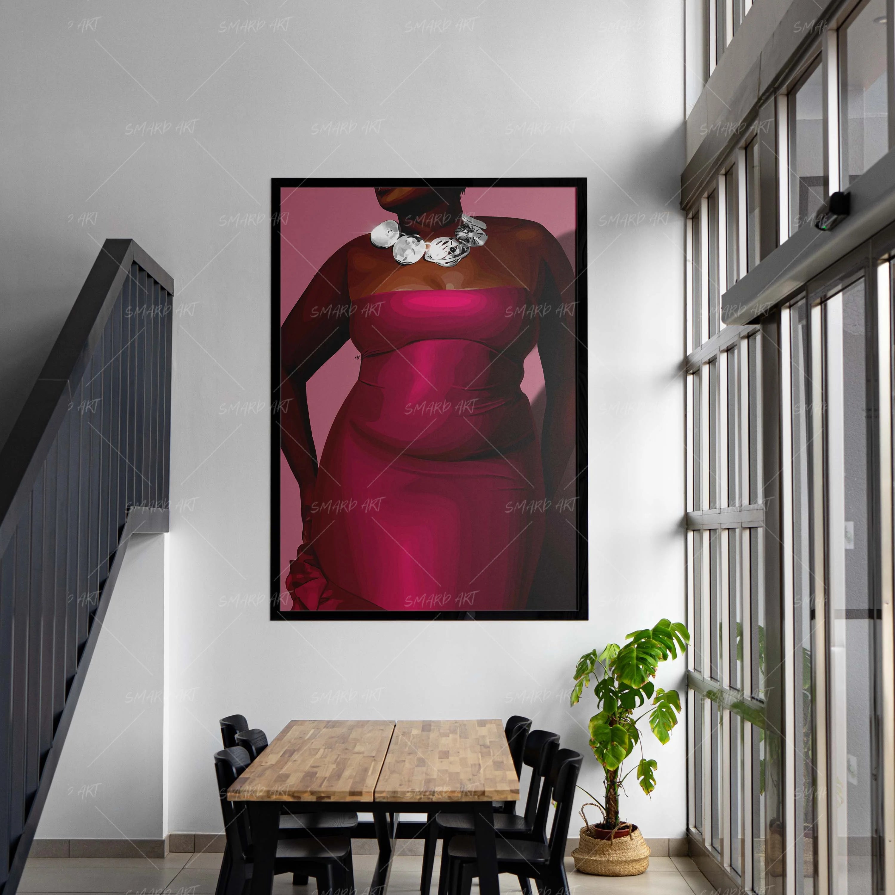 Dressed To Be Me-wall art print featuring decorative artistic design suitable for living rooms, offices, and schools by SmardArt. Elevate your space with Black wall art that speaks to culture, identity, and creativity. At Smard, we celebrate artistry made with melanin, bringing powerful and inspiring designs to life.