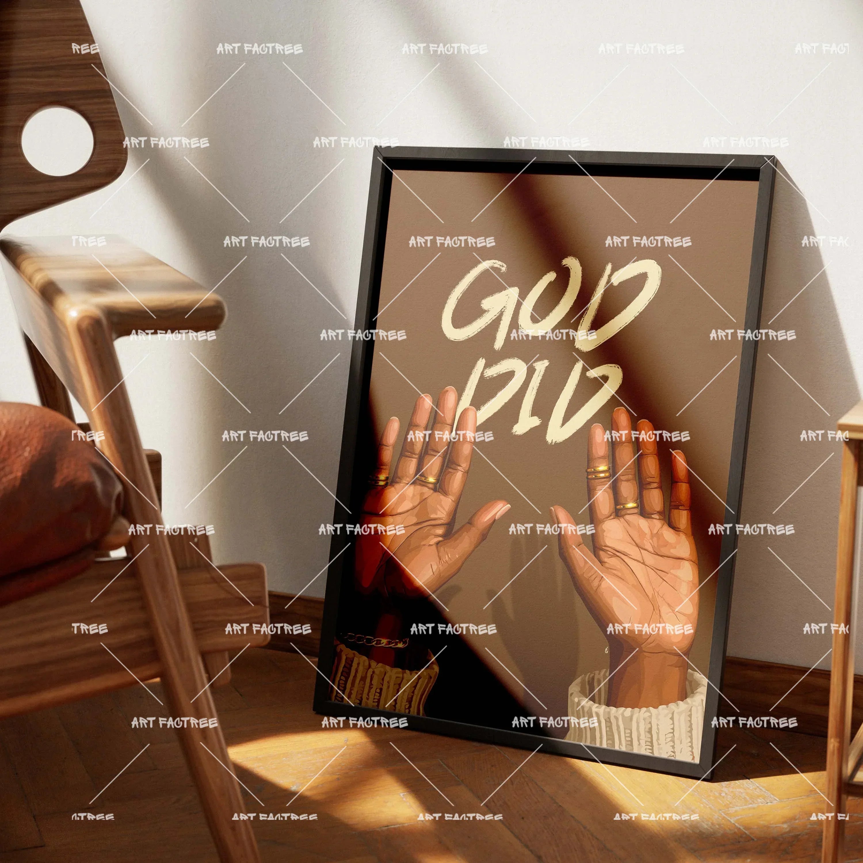 God Did (Smard X Anaya)-wall art print featuring decorative artistic design suitable for living rooms, offices, and schools by SmardArt. Elevate your space with Black wall art that speaks to culture, identity, and creativity. At Smard, we celebrate artistry made with melanin, bringing powerful and inspiring designs to life.