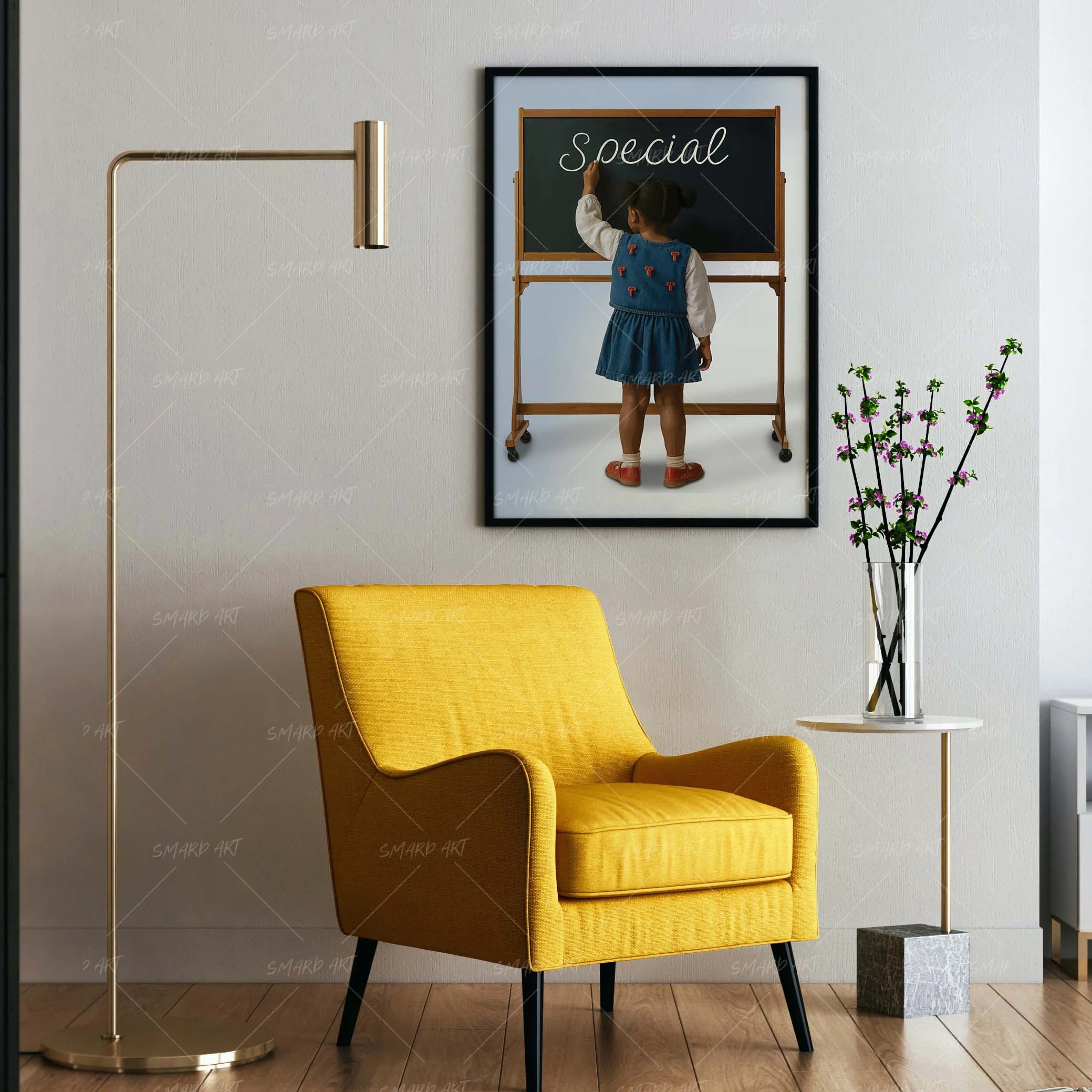The Chalk Truth-wall art print featuring decorative artistic design suitable for living rooms, offices, and schools by SmardArt. Elevate your space with Black wall art that speaks to culture, identity, and creativity. At Smard, we celebrate artistry made with melanin, bringing powerful and inspiring designs to life.