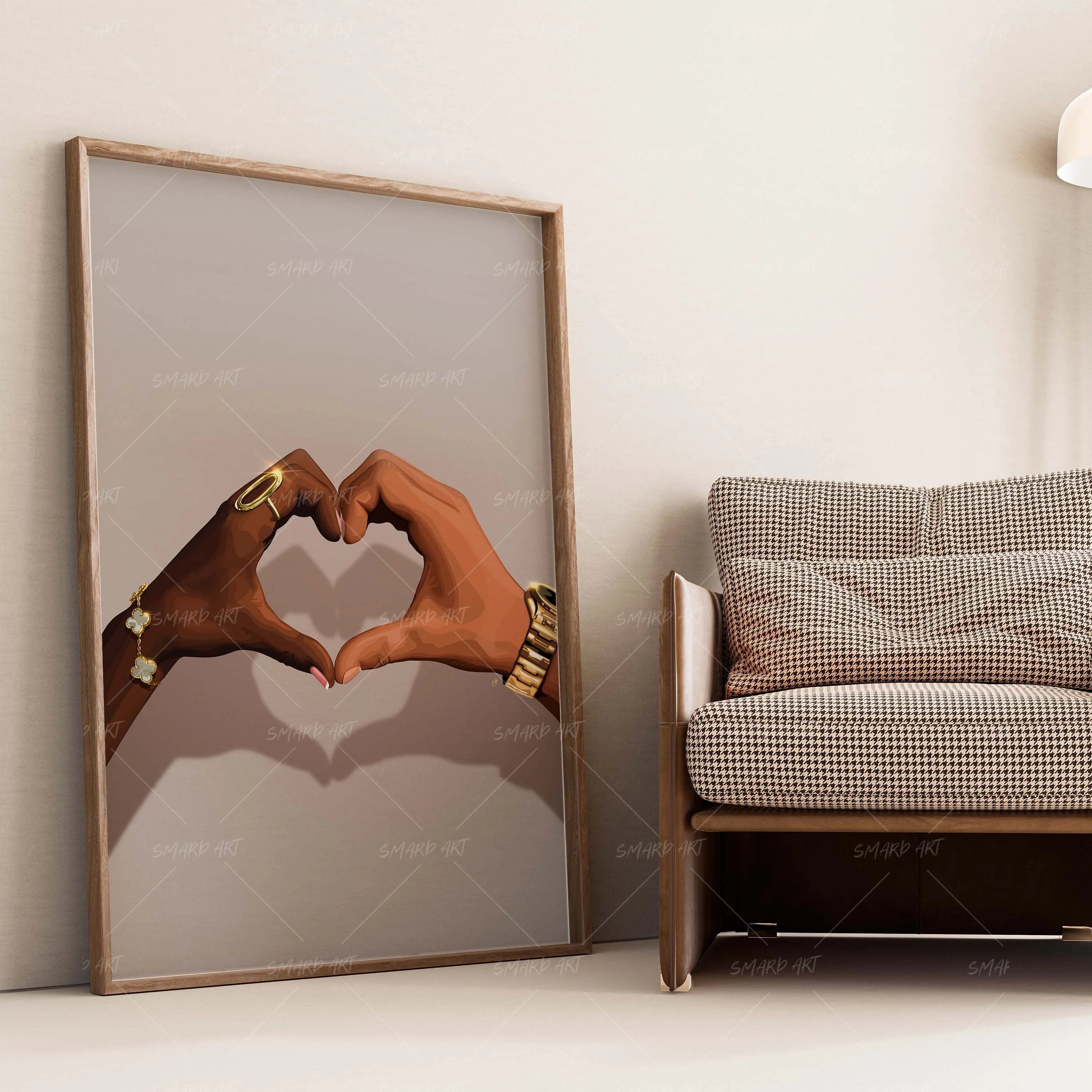 Touch & Tell-wall art print featuring decorative artistic design suitable for living rooms, offices, and schools by SmardArt. Elevate your space with Black wall art that speaks to culture, identity, and creativity. At Smard, we celebrate artistry made with melanin, bringing powerful and inspiring designs to life.