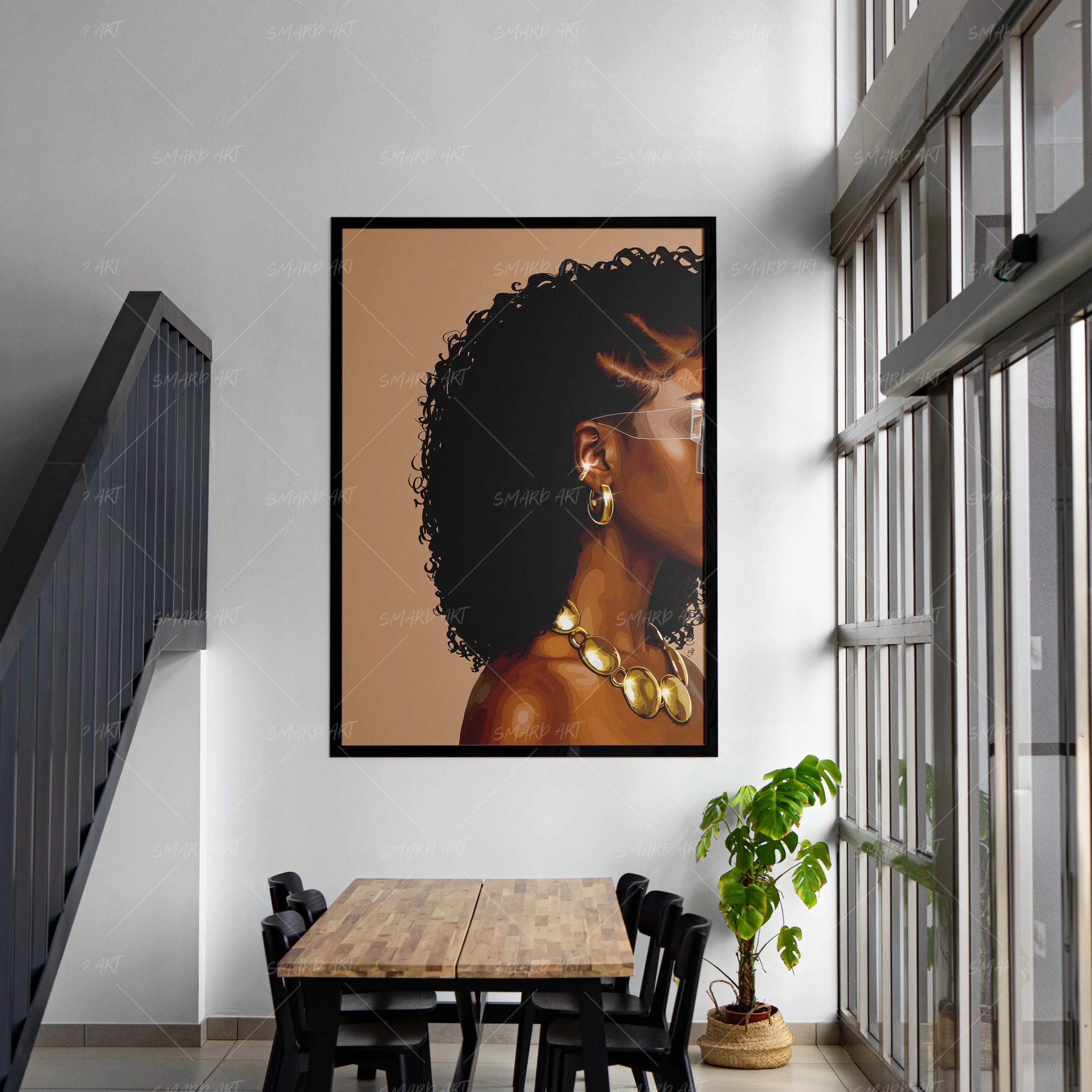 Gold Baby-wall art print featuring decorative artistic design suitable for living rooms, offices, and schools by SmardArt. Elevate your space with Black wall art that speaks to culture, identity, and creativity. At Smard, we celebrate artistry made with melanin, bringing powerful and inspiring designs to life.