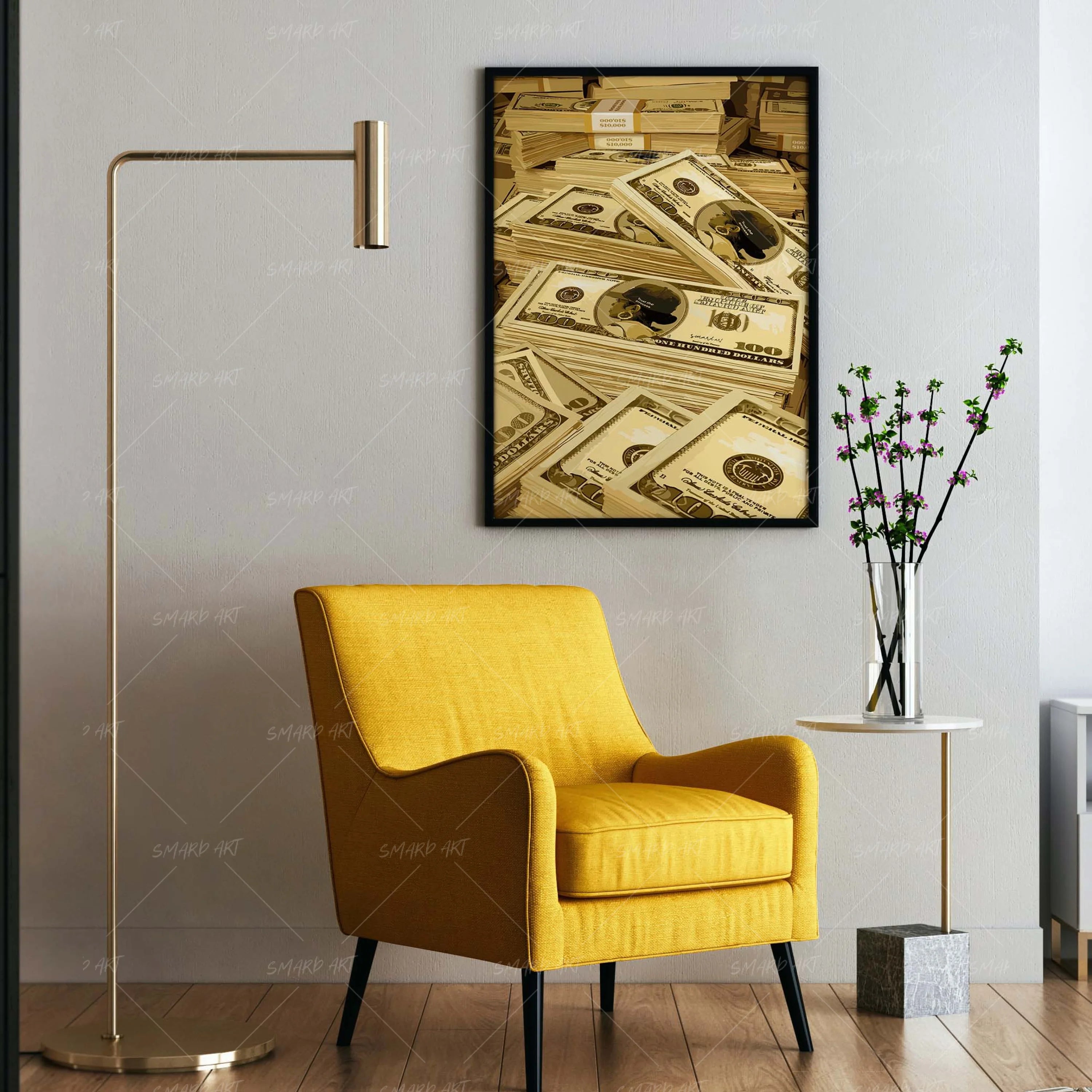Smard Bills-wall art print featuring decorative artistic design suitable for living rooms, offices, and schools by SmardArt. Elevate your space with Black wall art that speaks to culture, identity, and creativity. At Smard, we celebrate artistry made with melanin, bringing powerful and inspiring designs to life.