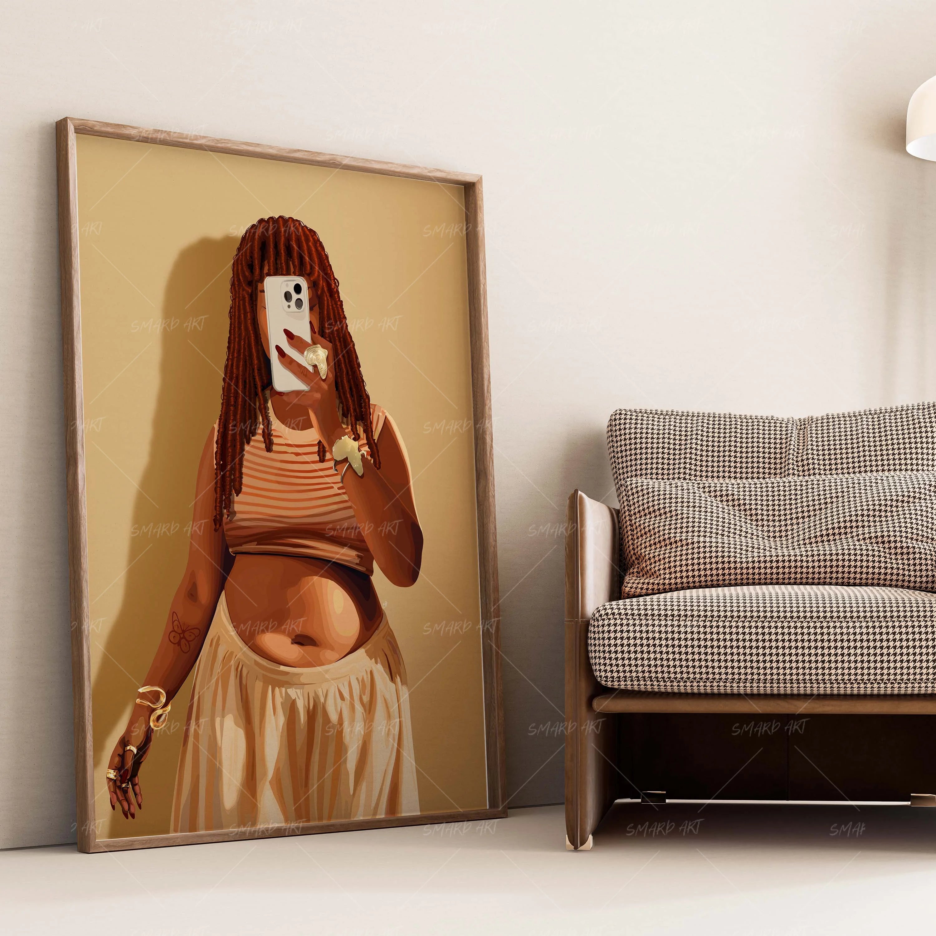 The Shape Of Me-wall art print featuring decorative artistic design suitable for living rooms, offices, and schools by SmardArt. Elevate your space with Black wall art that speaks to culture, identity, and creativity. At Smard, we celebrate artistry made with melanin, bringing powerful and inspiring designs to life.