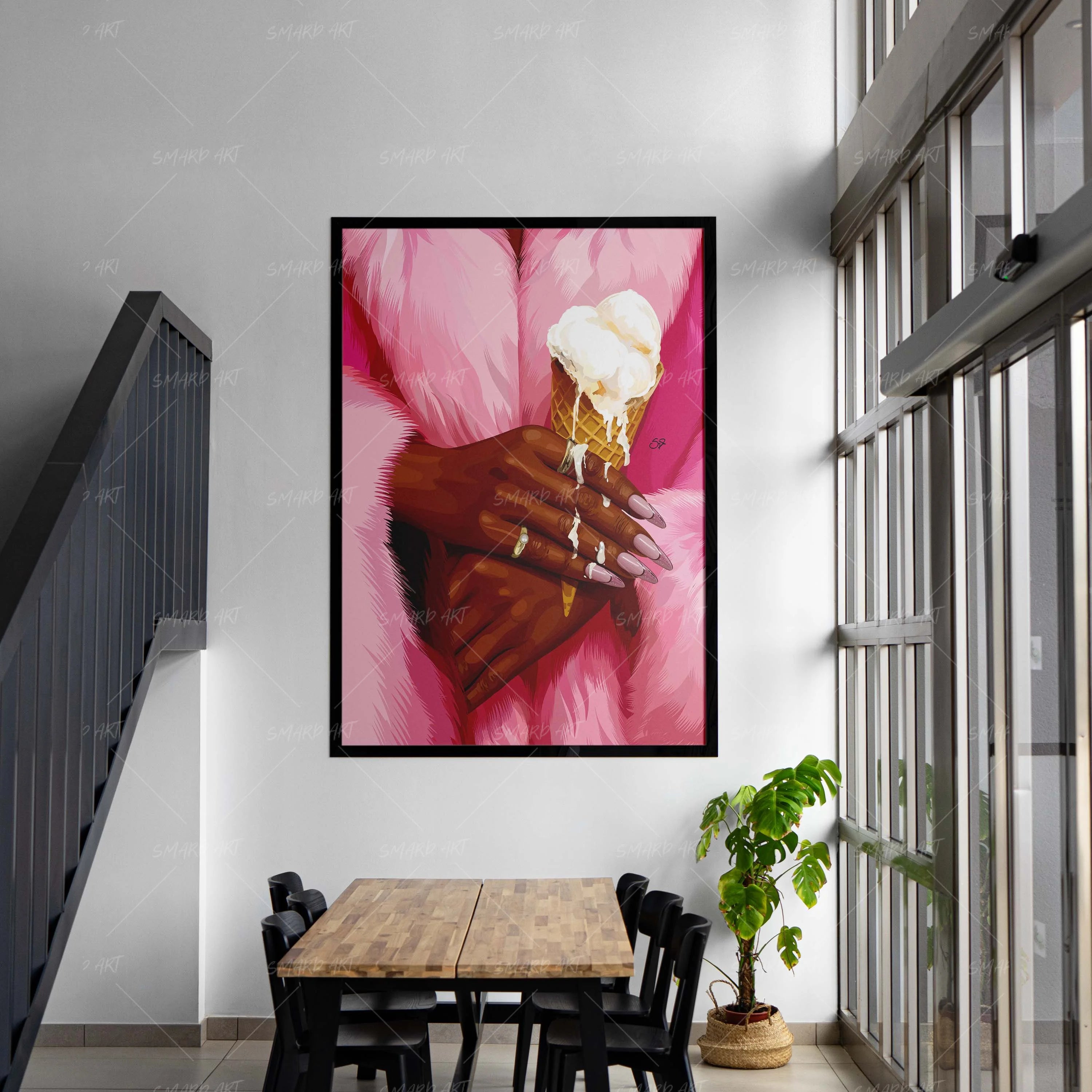 Melting Luxe-wall art print featuring decorative artistic design suitable for living rooms, offices, and schools by SmardArt. Elevate your space with Black wall art that speaks to culture, identity, and creativity. At Smard, we celebrate artistry made with melanin, bringing powerful and inspiring designs to life.