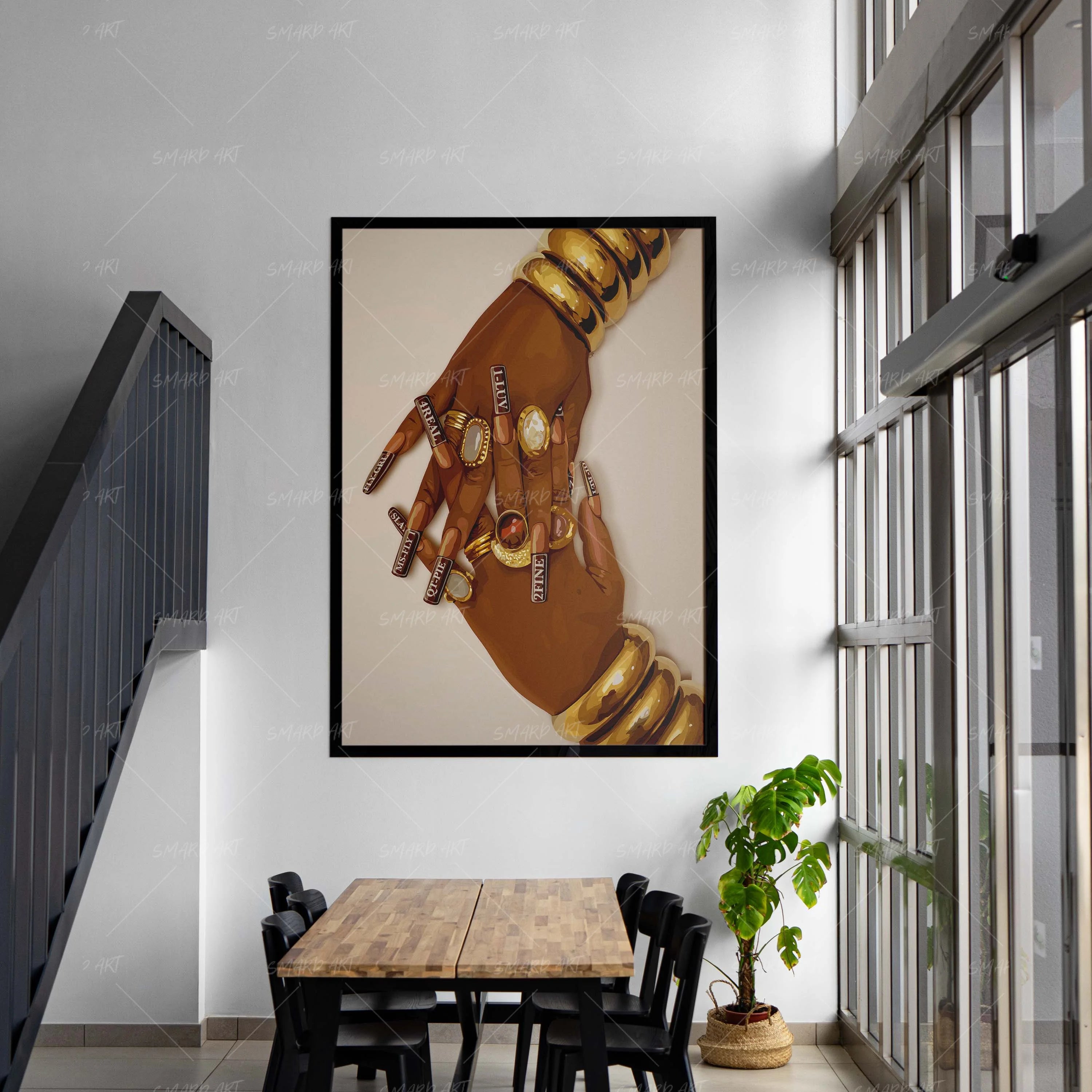 Nails For Speed-wall art print featuring decorative artistic design suitable for living rooms, offices, and schools by SmardArt. Elevate your space with Black wall art that speaks to culture, identity, and creativity. At Smard, we celebrate artistry made with melanin, bringing powerful and inspiring designs to life.