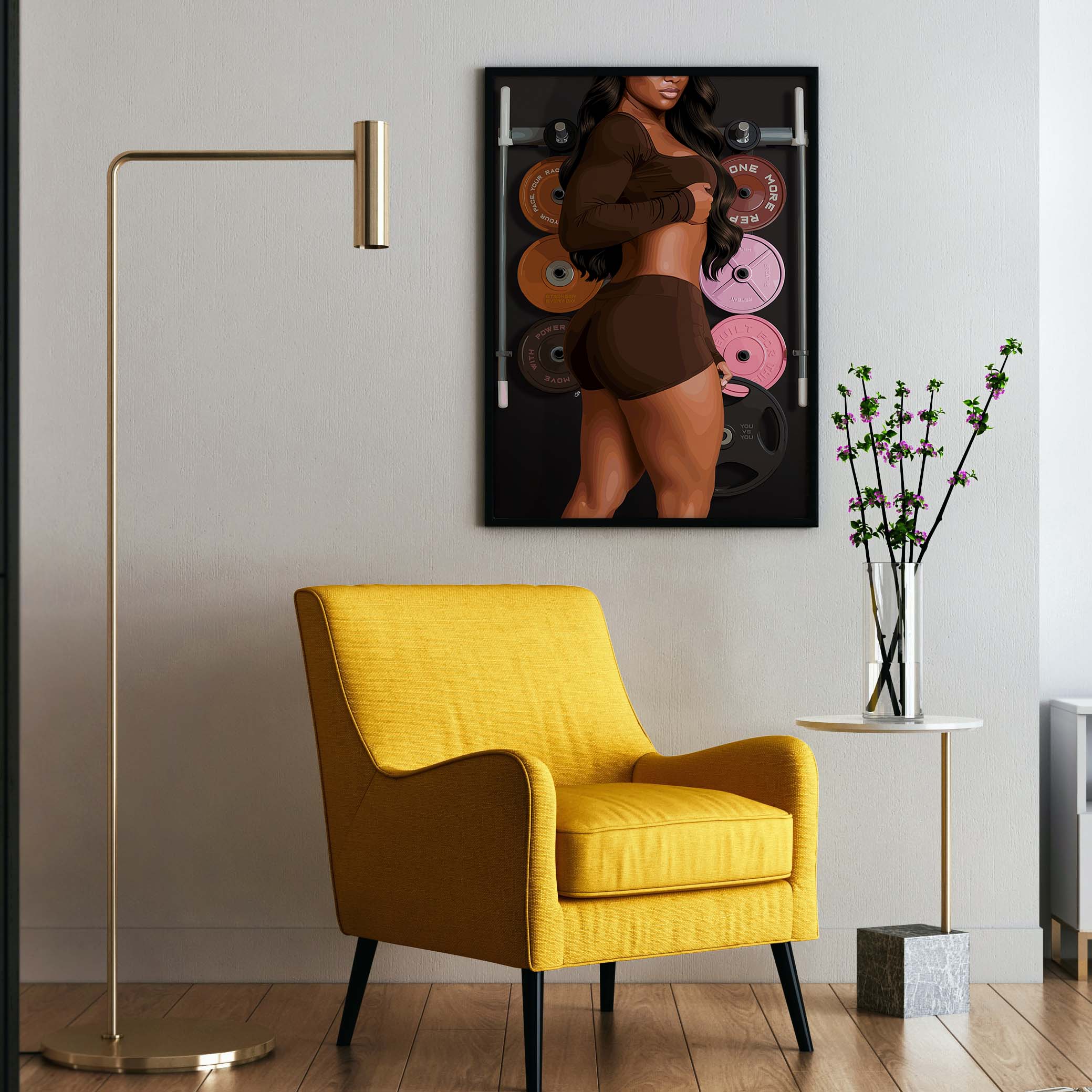 You Vs You Black-wall art print featuring decorative artistic design suitable for living rooms, offices, and schools by SmardArt. Elevate your space with Black wall art that speaks to culture, identity, and creativity. At Smard, we celebrate artistry made with melanin, bringing powerful and inspiring designs to life.