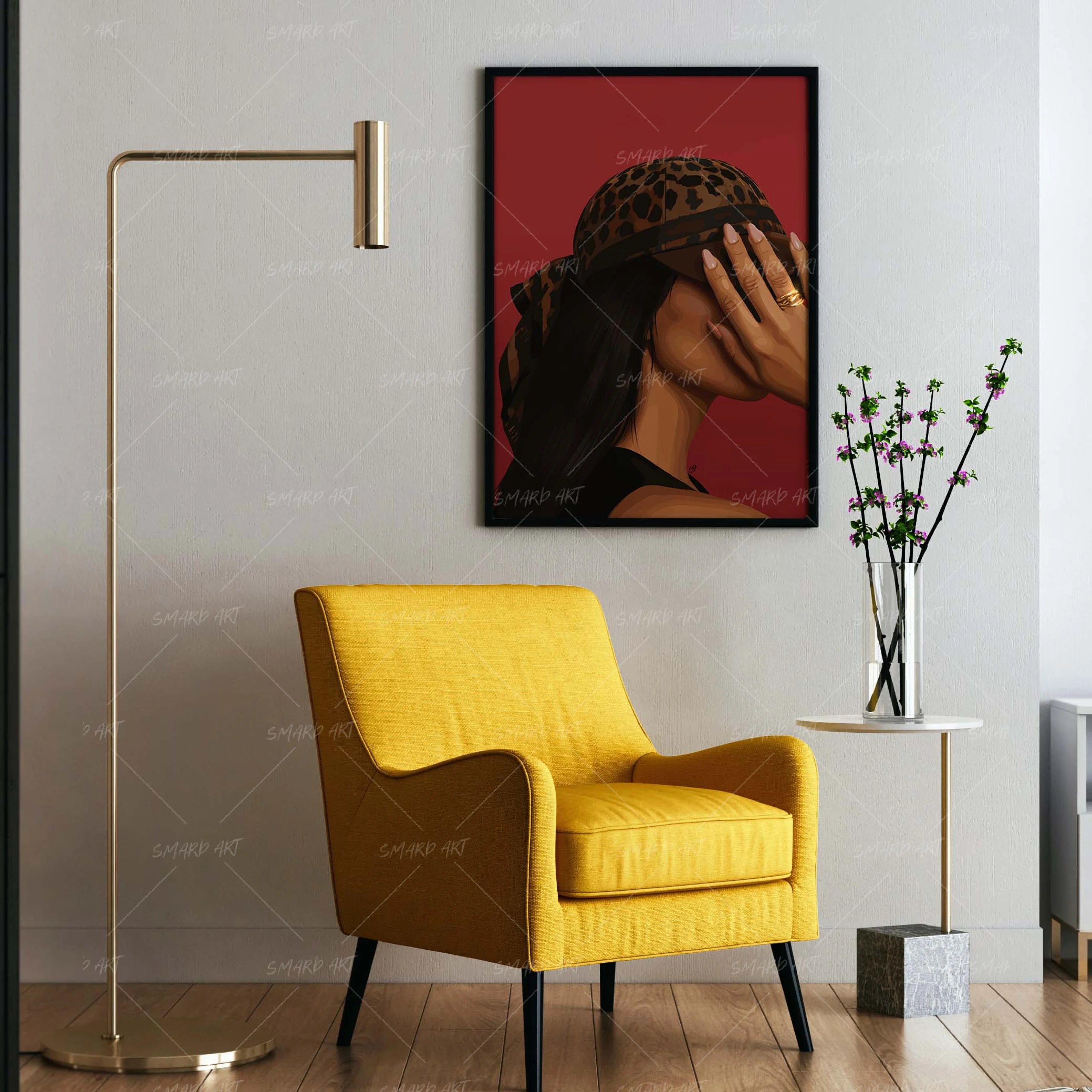 Top Off-wall art print featuring decorative artistic design suitable for living rooms, offices, and schools by SmardArt. Elevate your space with Black wall art that speaks to culture, identity, and creativity. At Smard, we celebrate artistry made with melanin, bringing powerful and inspiring designs to life.