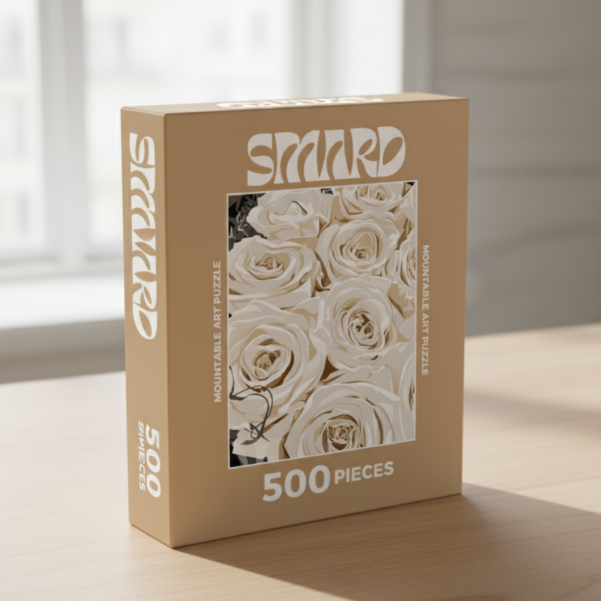 White Roses Tiktok Puzzle-wall art print featuring decorative artistic design suitable for living rooms, offices, and schools by SmardArt. Elevate your space with Black wall art that speaks to culture, identity, and creativity. At Smard, we celebrate artistry made with melanin, bringing powerful and inspiring designs to life.