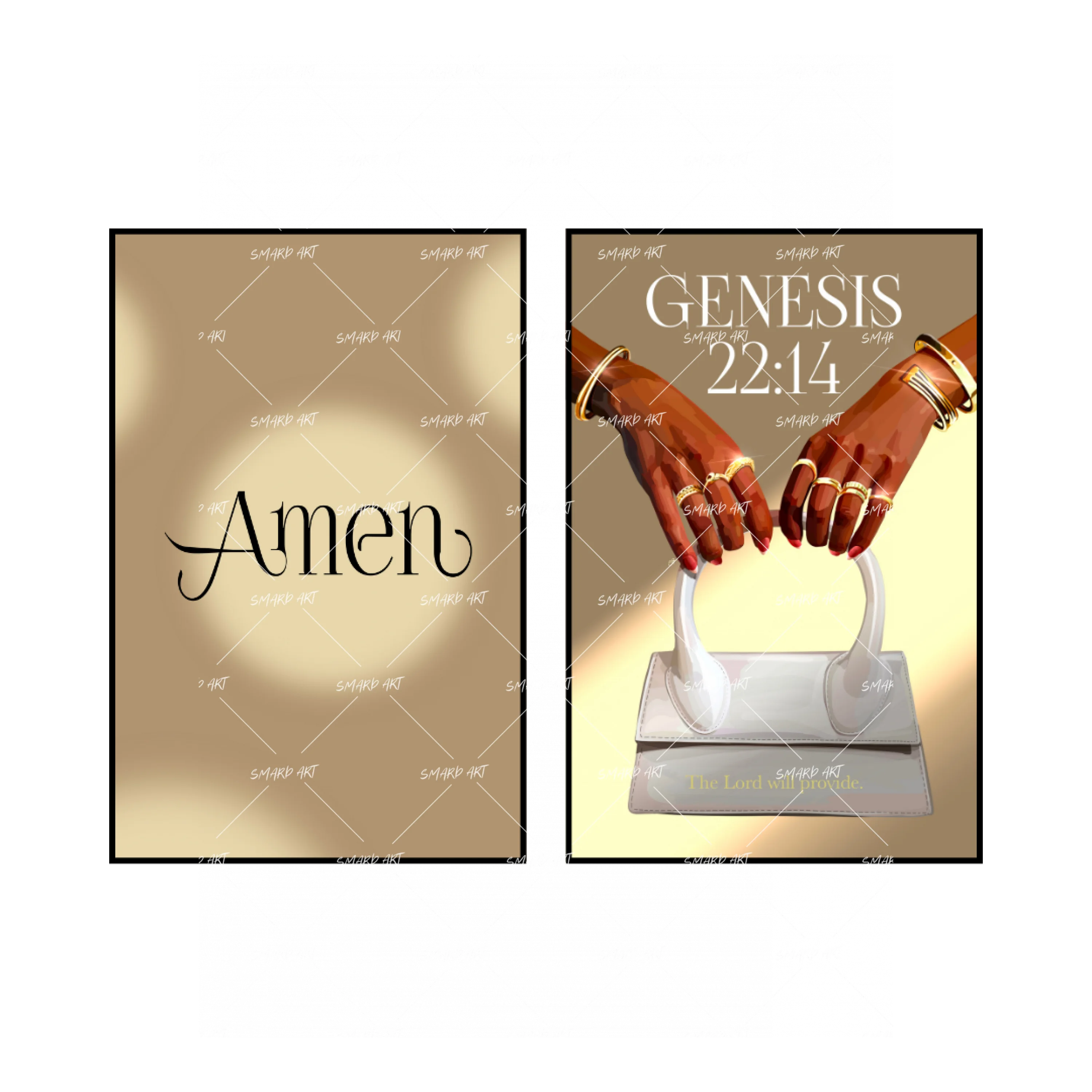 Art Print Bundle : Amen Gold + Genesis 22:14