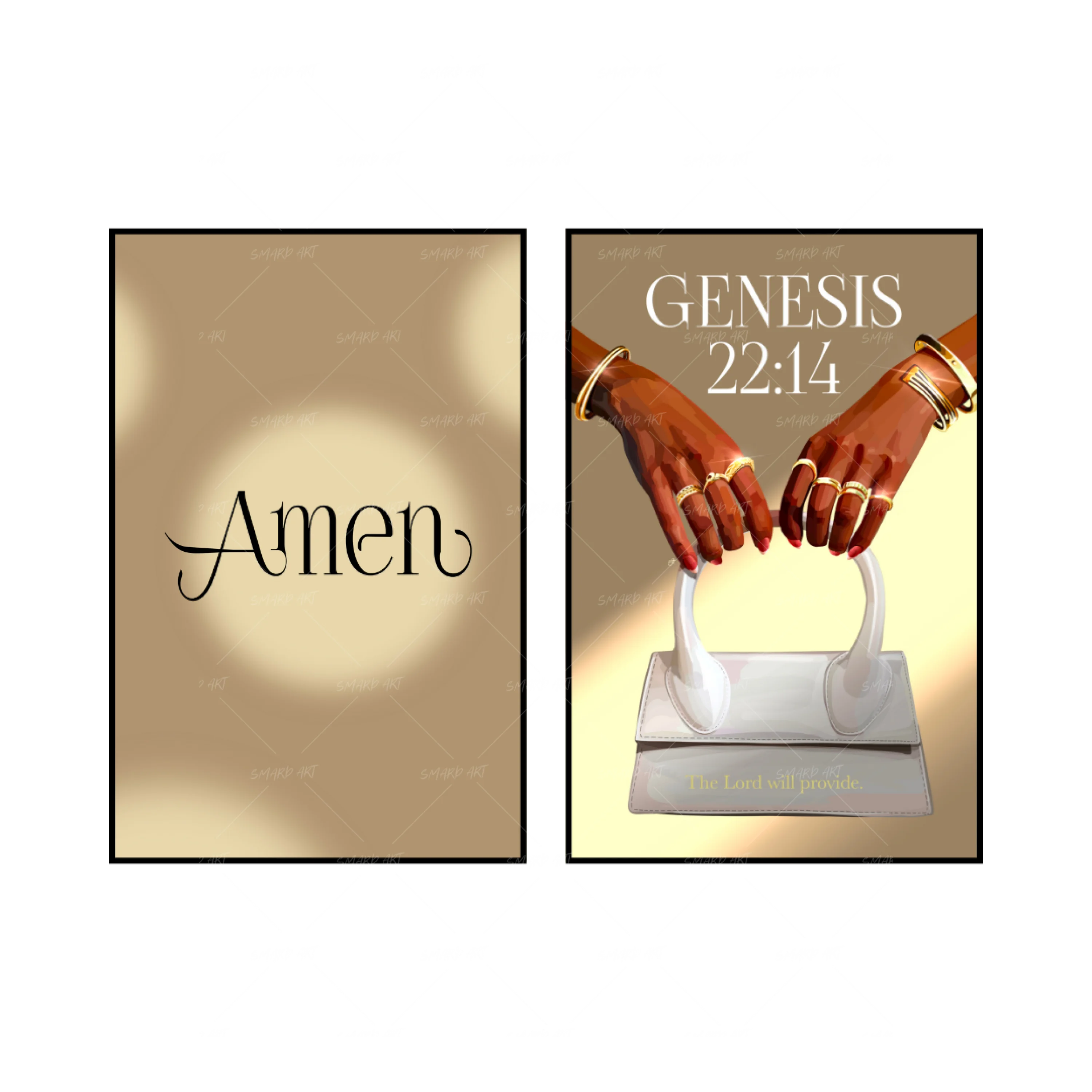 Art Print Bundle : Amen Gold + Genesis 22:14