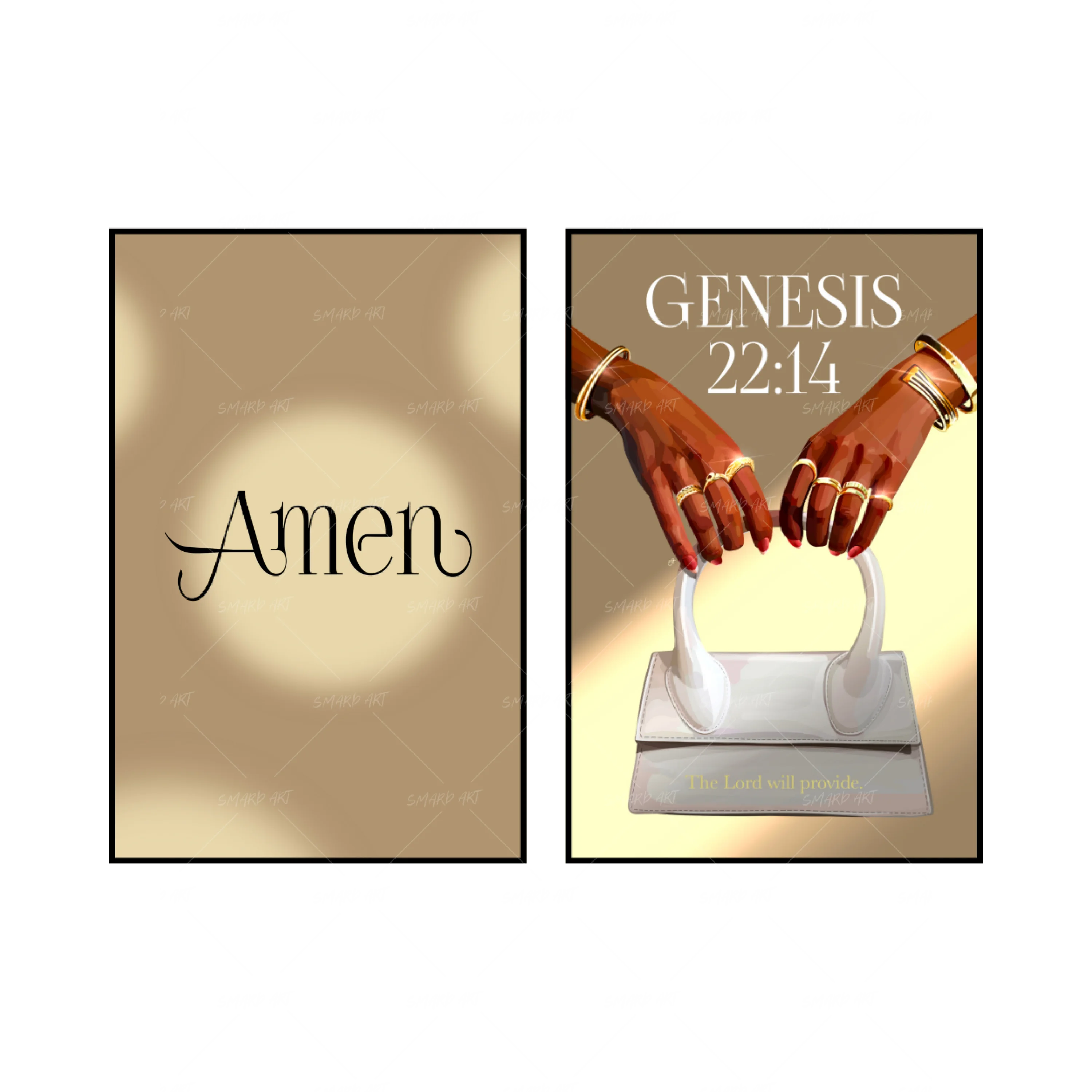 Art Print Bundle : Amen Gold + Genesis 22:14
