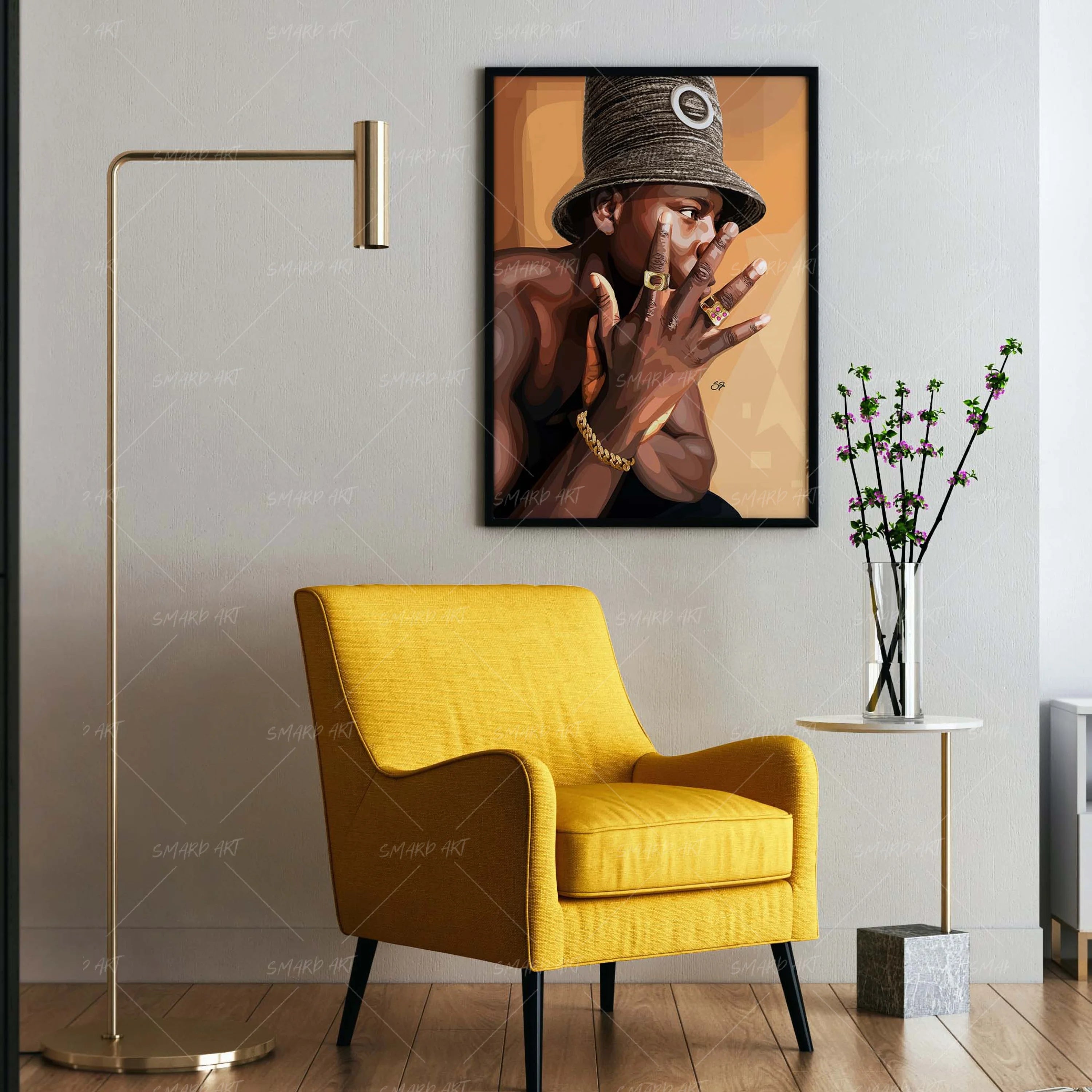 Tribal Touch-wall art print featuring decorative artistic design suitable for living rooms, offices, and schools by SmardArt. Elevate your space with Black wall art that speaks to culture, identity, and creativity. At Smard, we celebrate artistry made with melanin, bringing powerful and inspiring designs to life.