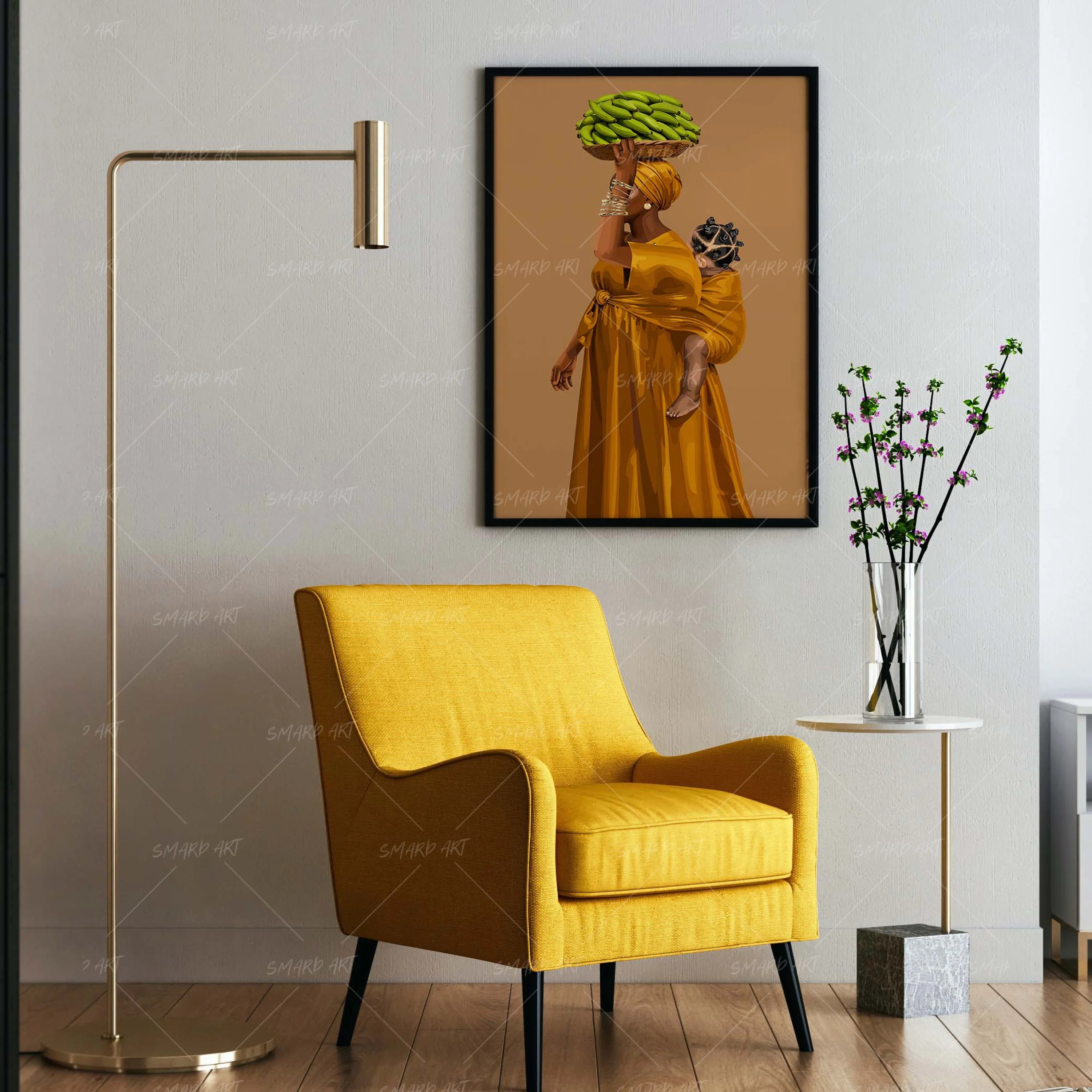 Carried & Carrying-wall art print featuring decorative artistic design suitable for living rooms, offices, and schools by SmardArt. Elevate your space with Black wall art that speaks to culture, identity, and creativity. At Smard, we celebrate artistry made with melanin, bringing powerful and inspiring designs to life.