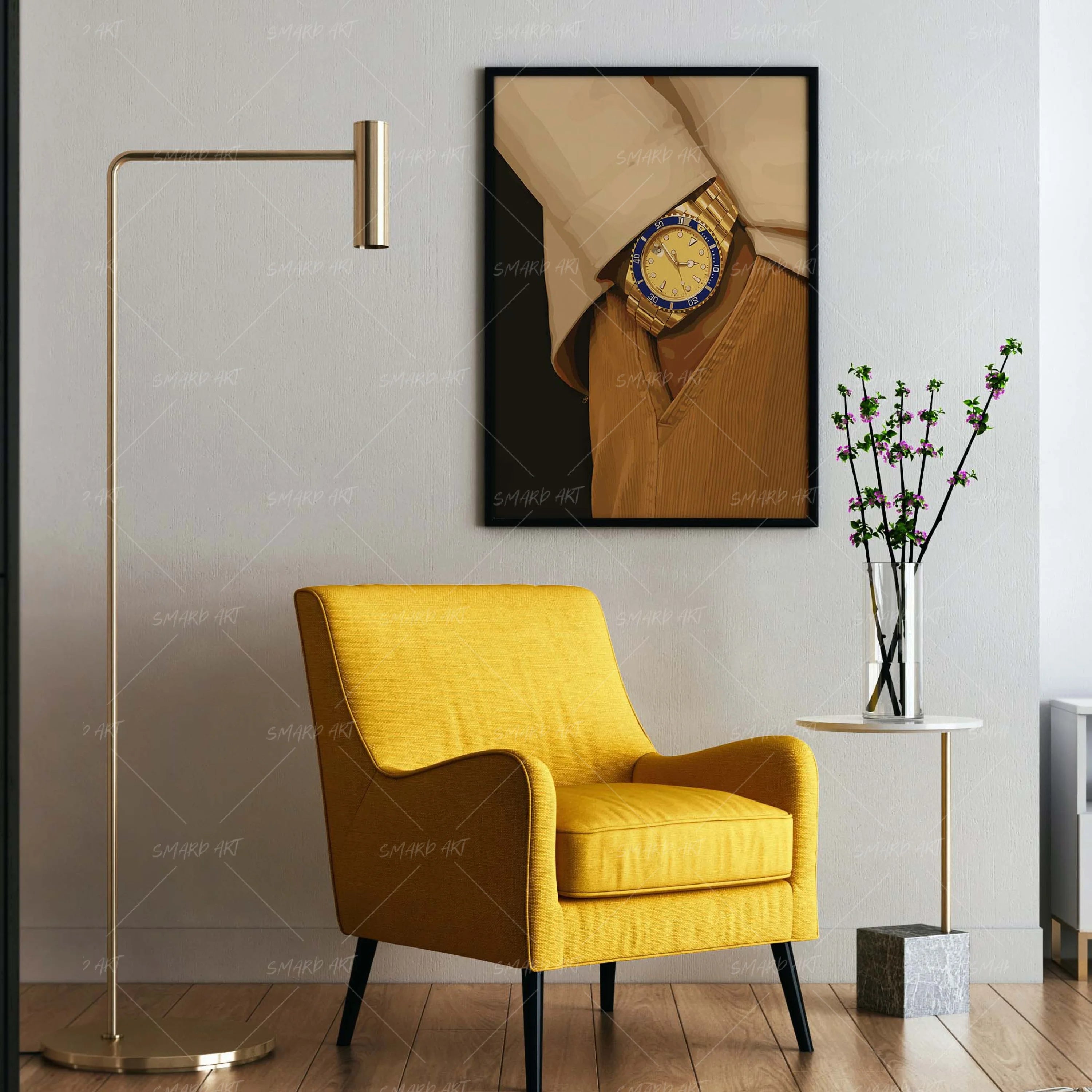 Clocked In-wall art print featuring decorative artistic design suitable for living rooms, offices, and schools by SmardArt. Elevate your space with Black wall art that speaks to culture, identity, and creativity. At Smard, we celebrate artistry made with melanin, bringing powerful and inspiring designs to life.