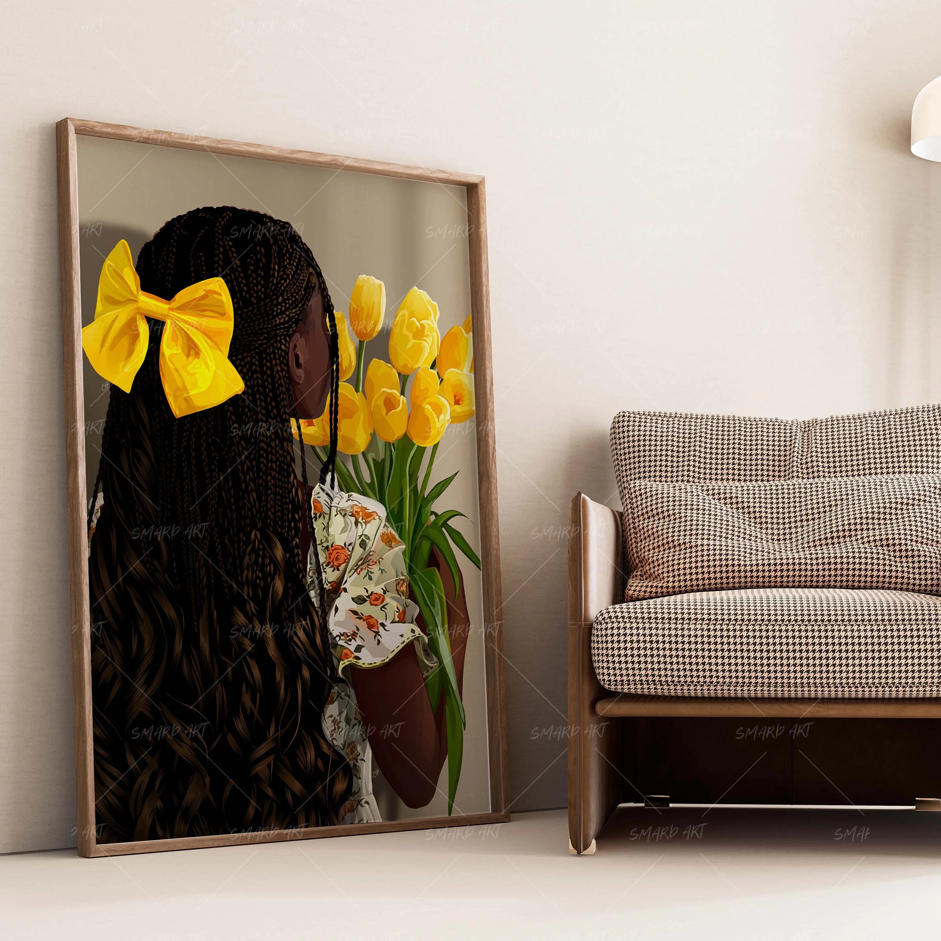 Ethereal Moment-wall art print featuring decorative artistic design suitable for living rooms, offices, and schools by SmardArt. Elevate your space with Black wall art that speaks to culture, identity, and creativity. At Smard, we celebrate artistry made with melanin, bringing powerful and inspiring designs to life.