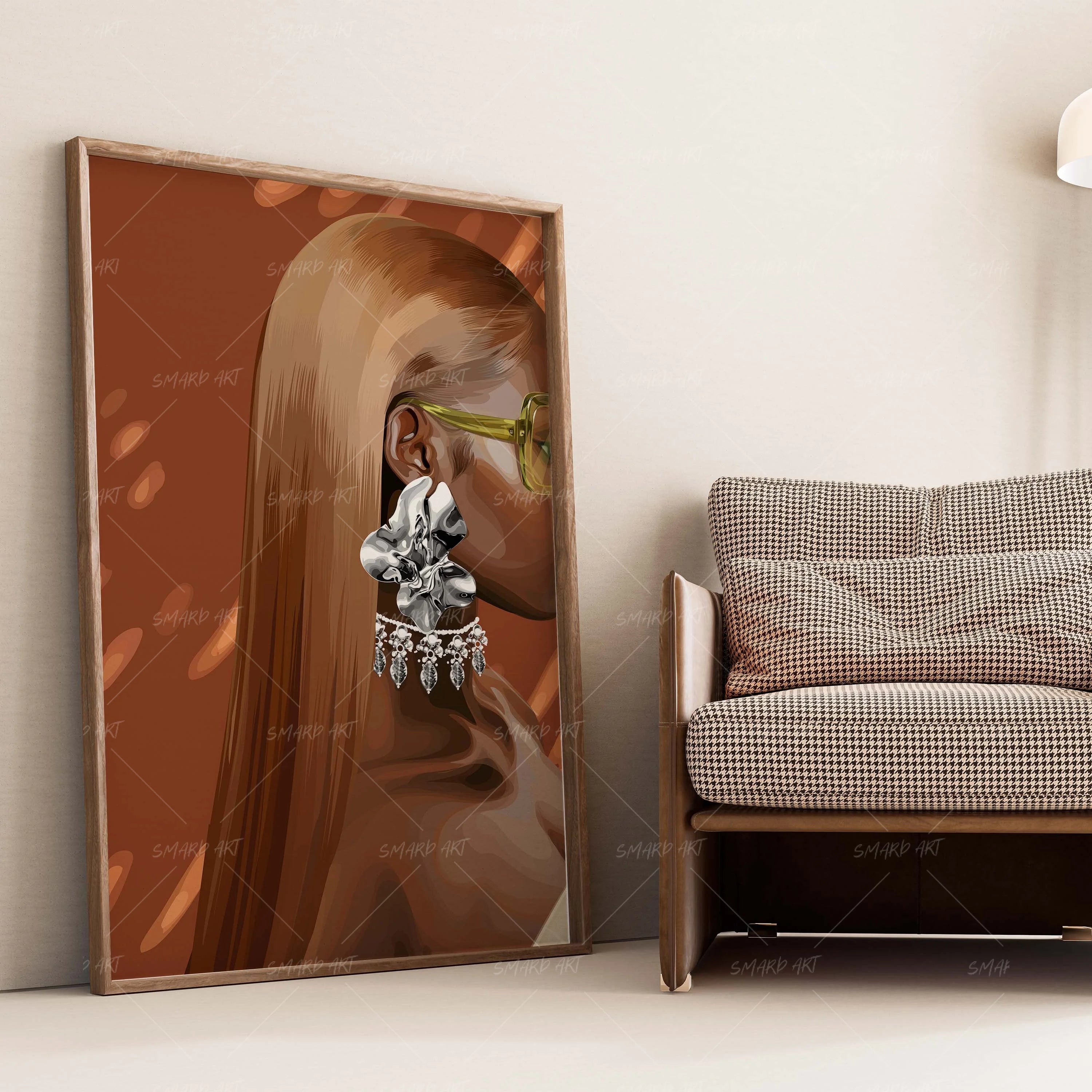 Maxi Muse-wall art print featuring decorative artistic design suitable for living rooms, offices, and schools by SmardArt. Elevate your space with Black wall art that speaks to culture, identity, and creativity. At Smard, we celebrate artistry made with melanin, bringing powerful and inspiring designs to life.