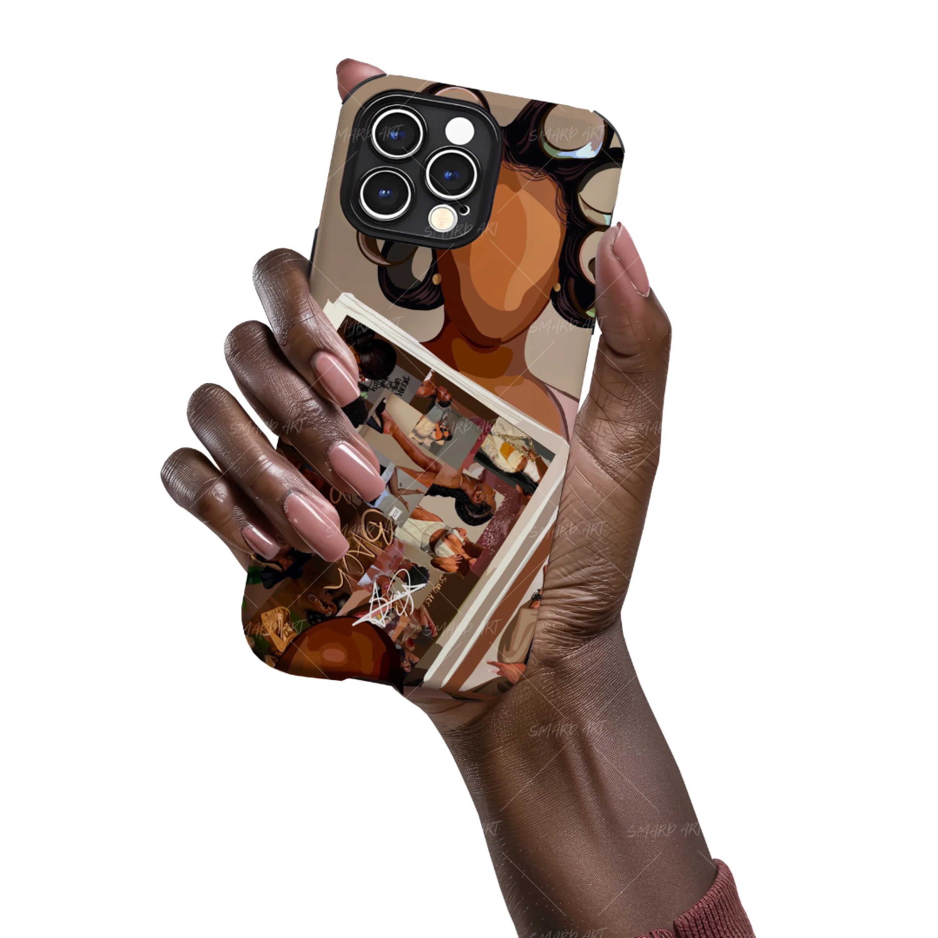 Selfcare Day Phone Case-wall art print featuring decorative artistic design suitable for living rooms, offices, and schools by SmardArt. Elevate your space with Black wall art that speaks to culture, identity, and creativity. At Smard, we celebrate artistry made with melanin, bringing powerful and inspiring designs to life.